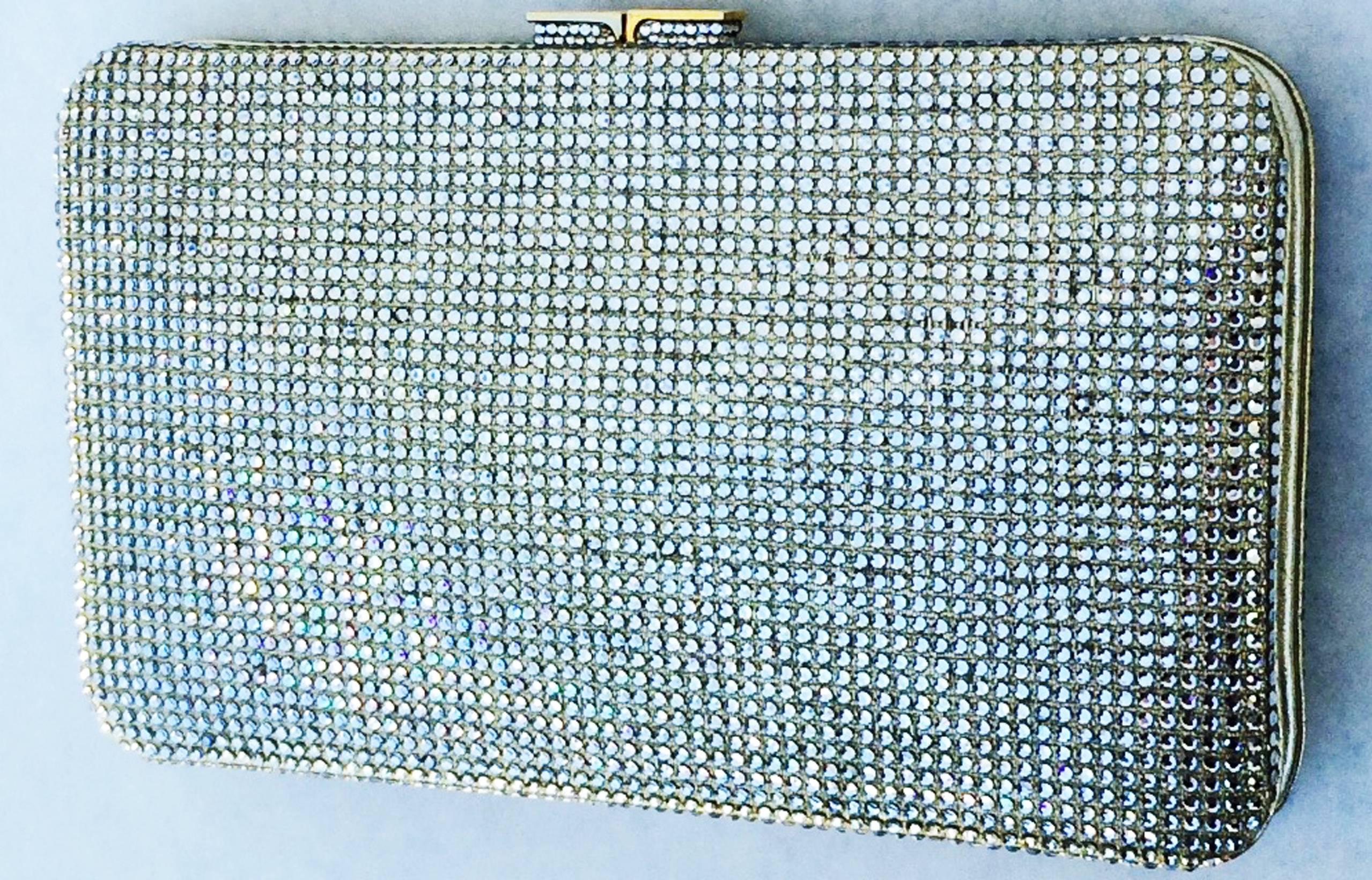 Women's Judith Leiber Crystal Covered Shoulder Clutch 1970s