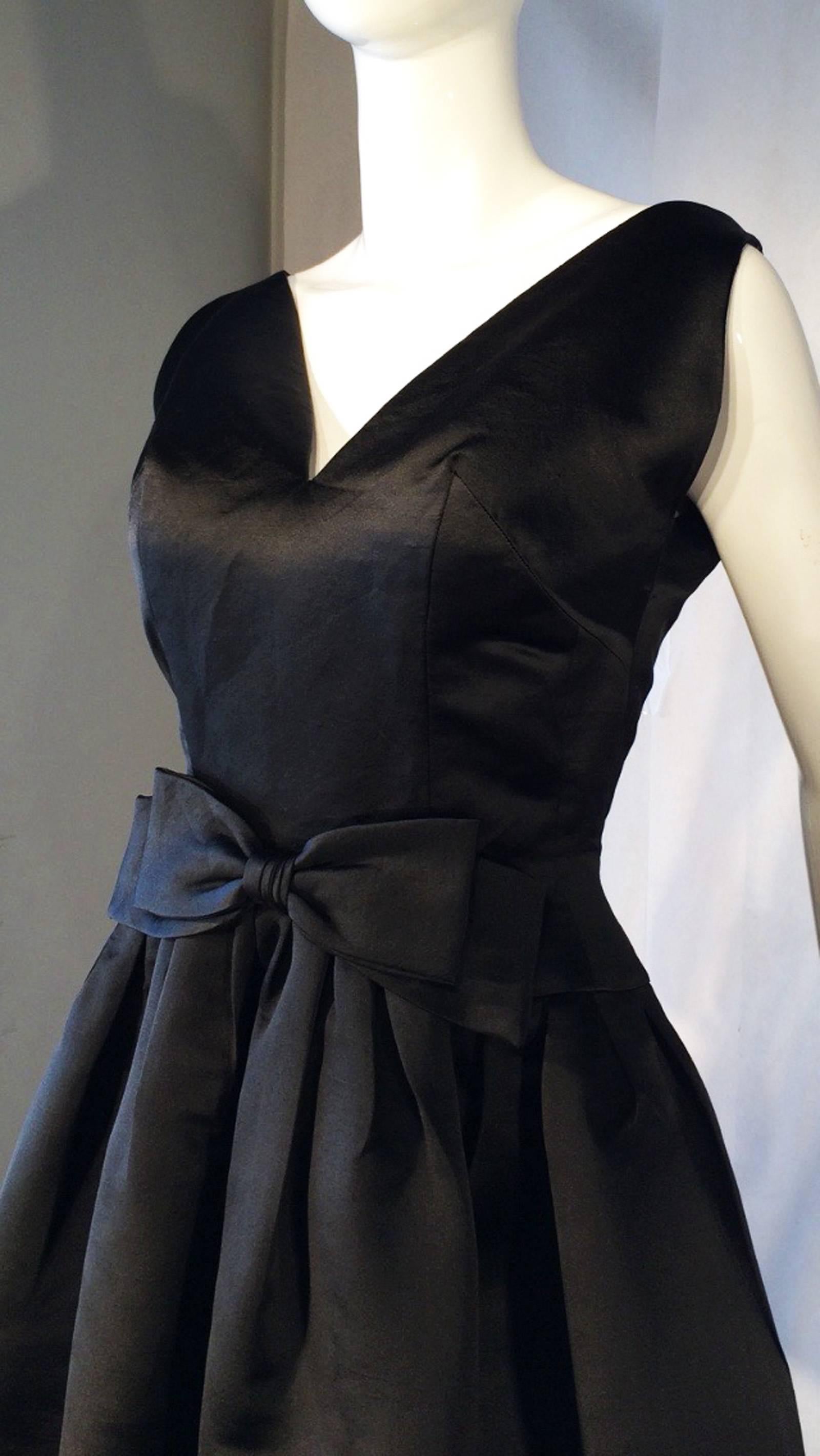 Helga Couture Cocktail Dress ca.1960 In Excellent Condition For Sale In Phoenix, AZ