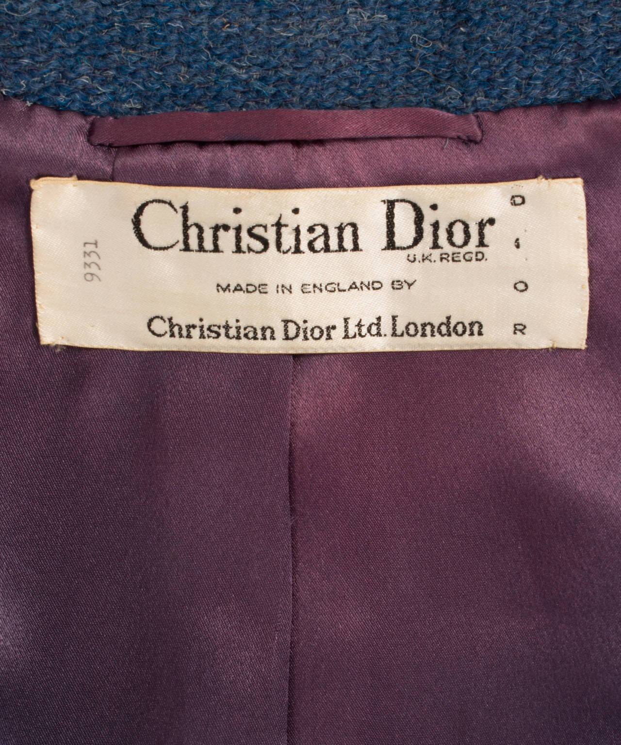 Dior Blue Wool Skirt Suit, Circa 1962 For Sale 1