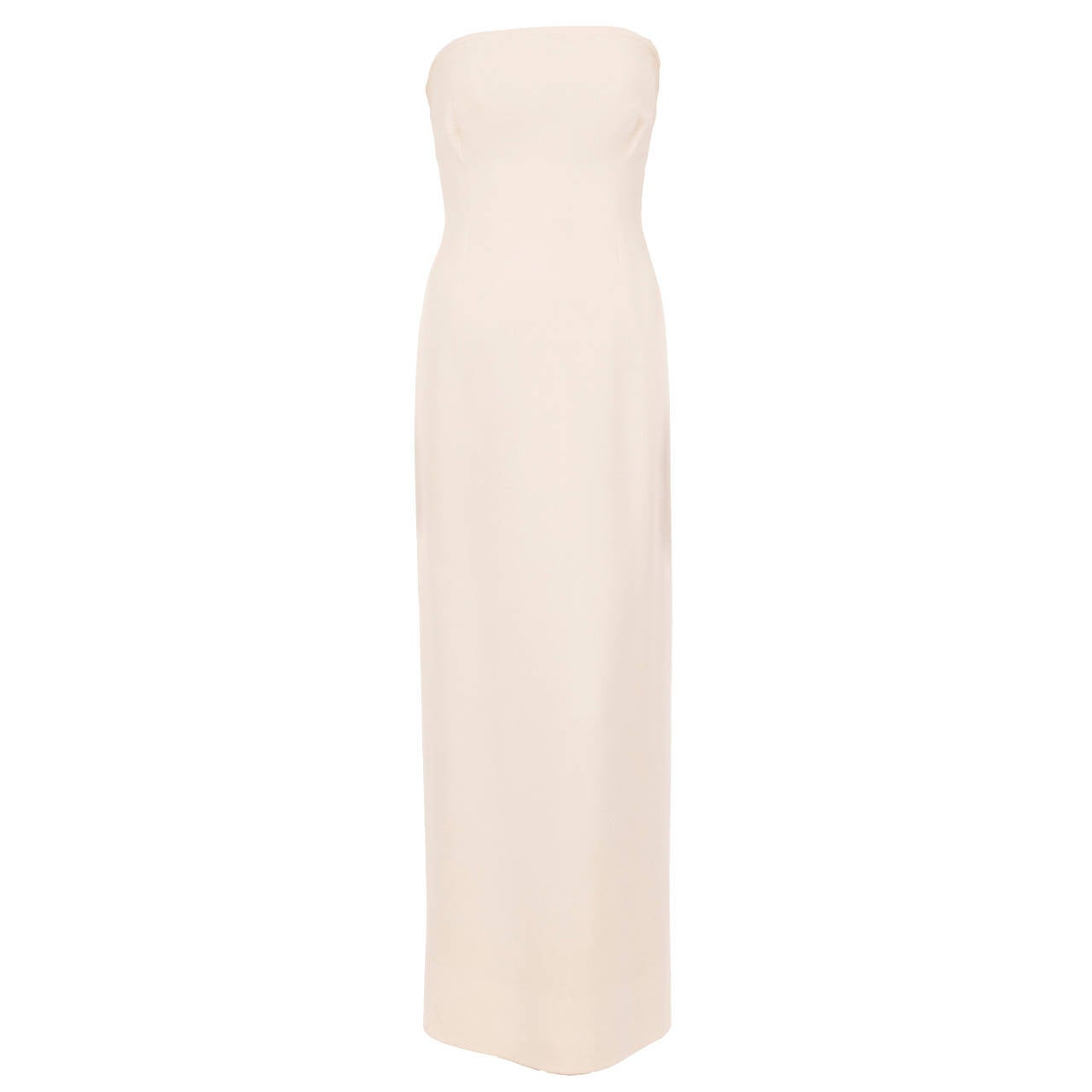 Jacques Griffe Haute Couture Ivory Silk Dress, circa 1960 For Sale