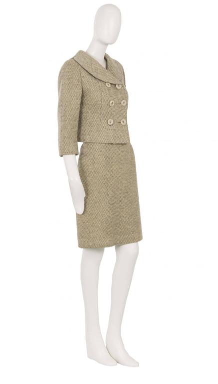 Mainbocher haute couture wool skirt suit, circa 1960 For Sale at 1stDibs