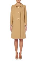 Pierre Balmain haute couture beige coat, circa 1965