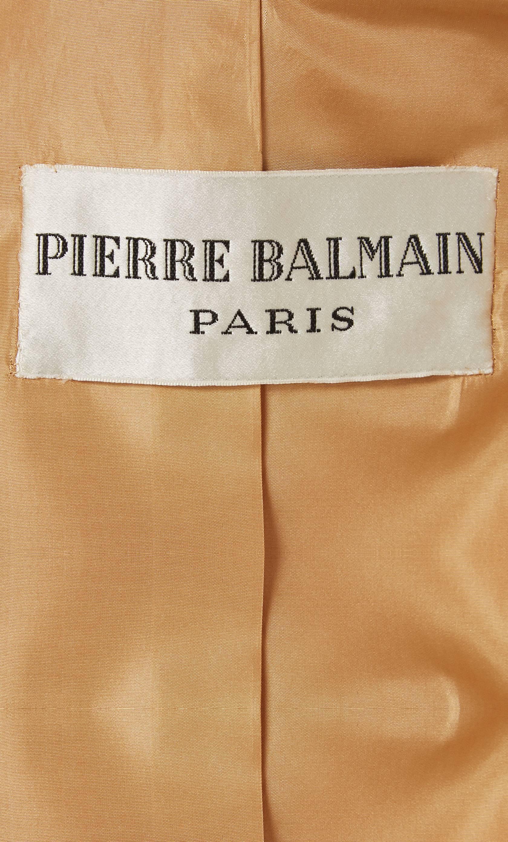 Women's Pierre Balmain haute couture beige coat, circa 1965