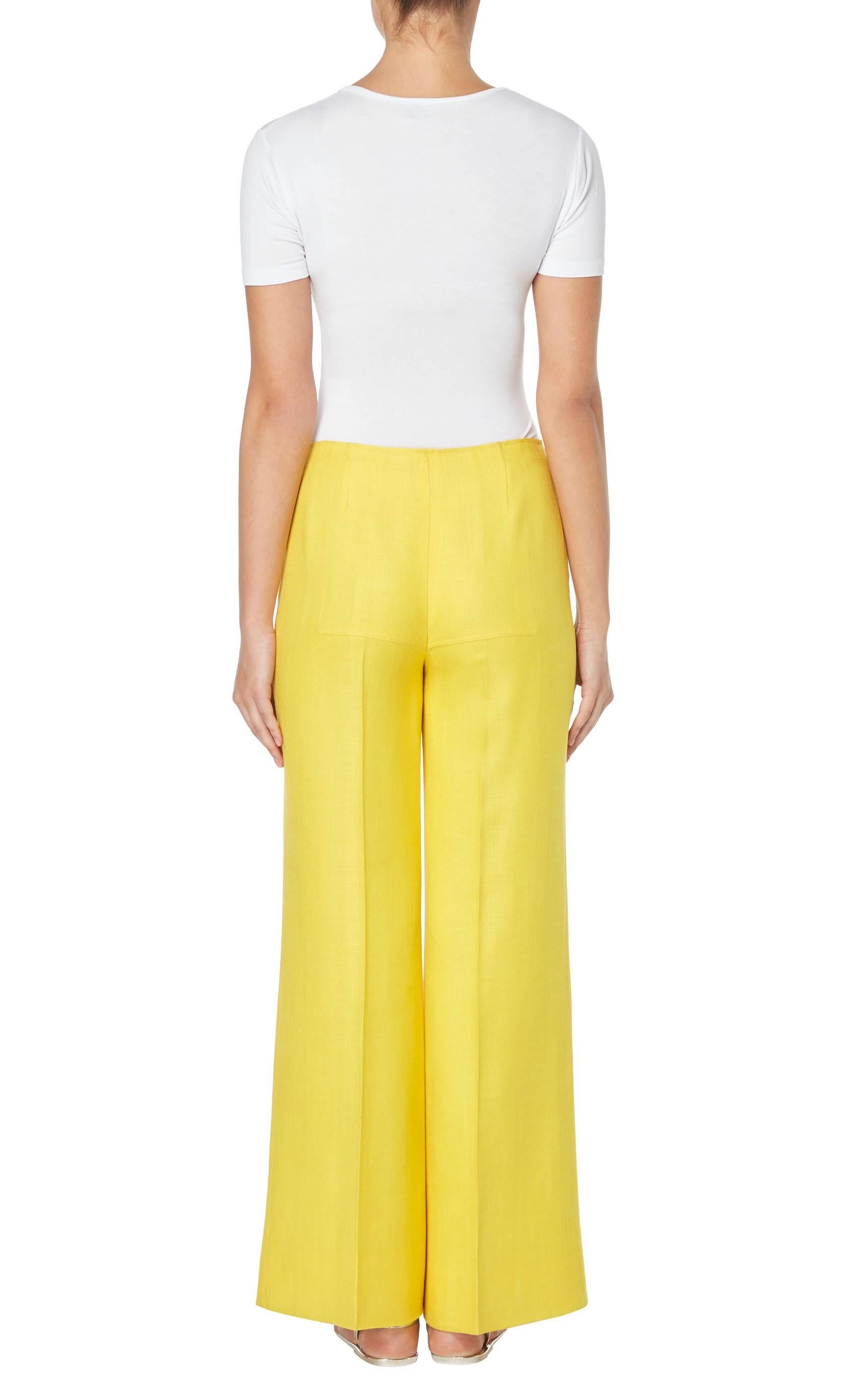 Yellow Courrèges yellow trousers, circa 1970