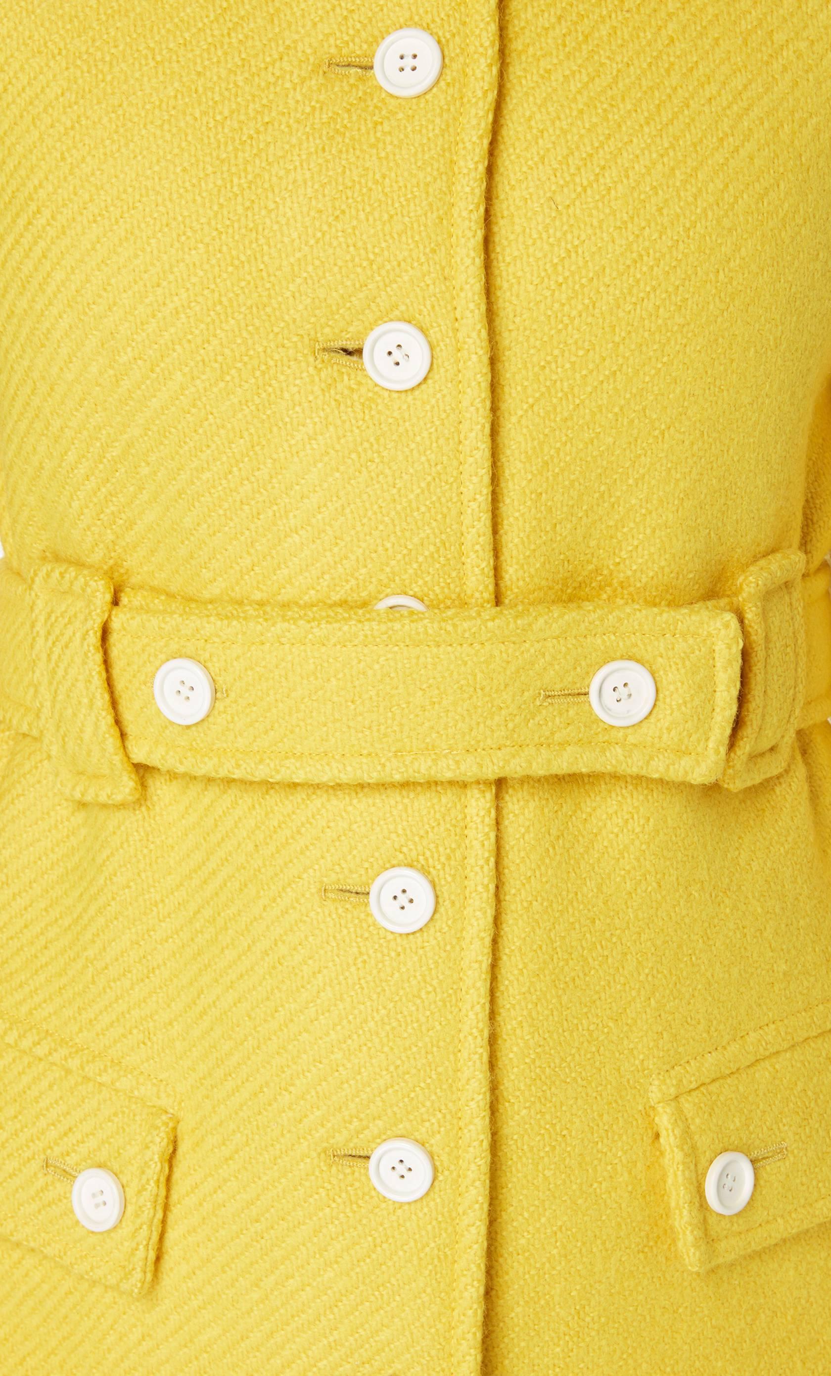 Courrèges yellow coat, circa 1979 In Good Condition In London, GB