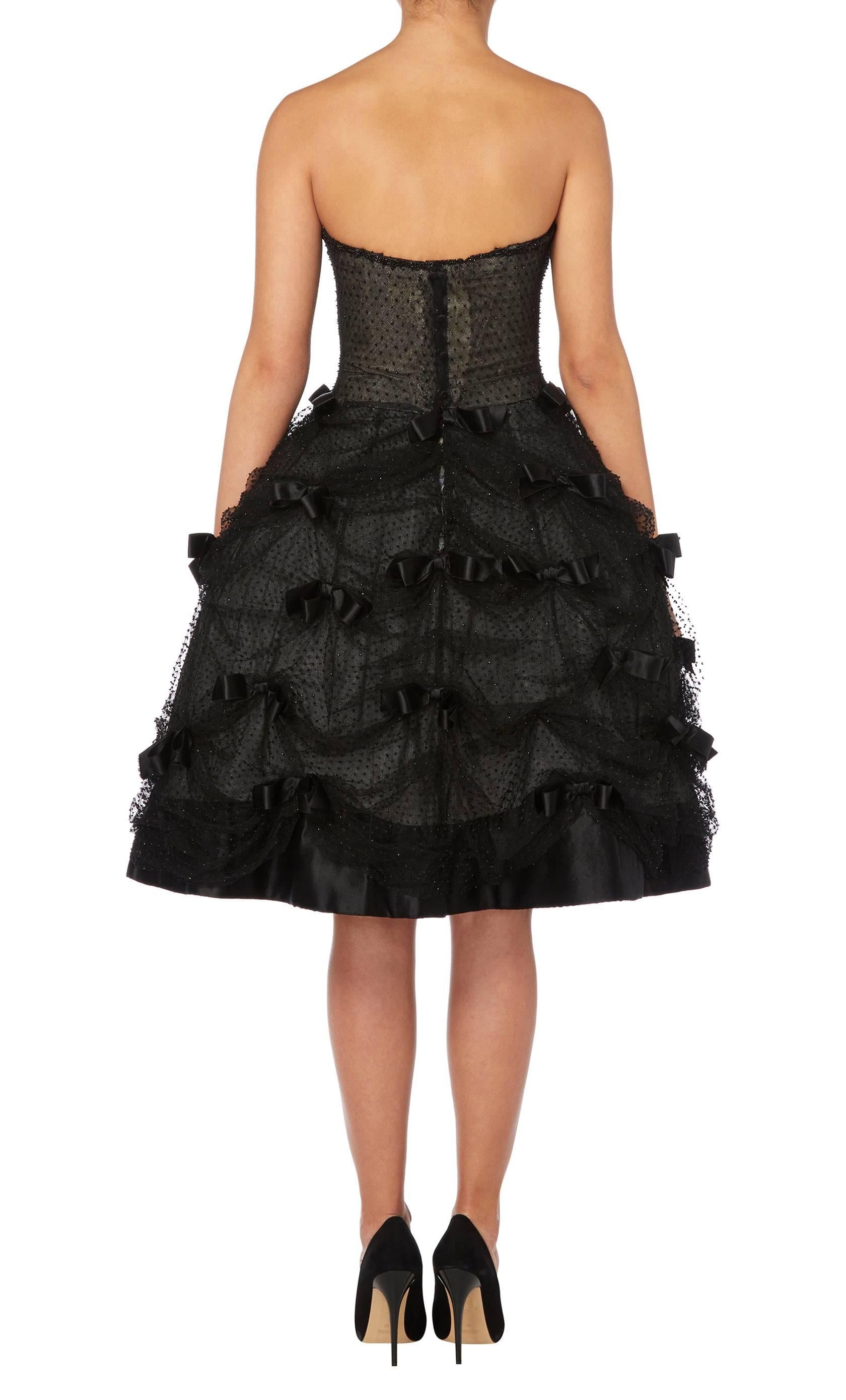 Black Dior haute couture black Bal Masqué dress, Spring/Summer 1958