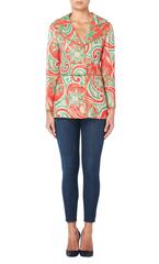 Oscar de la Renta red & green jacket, circa 1965