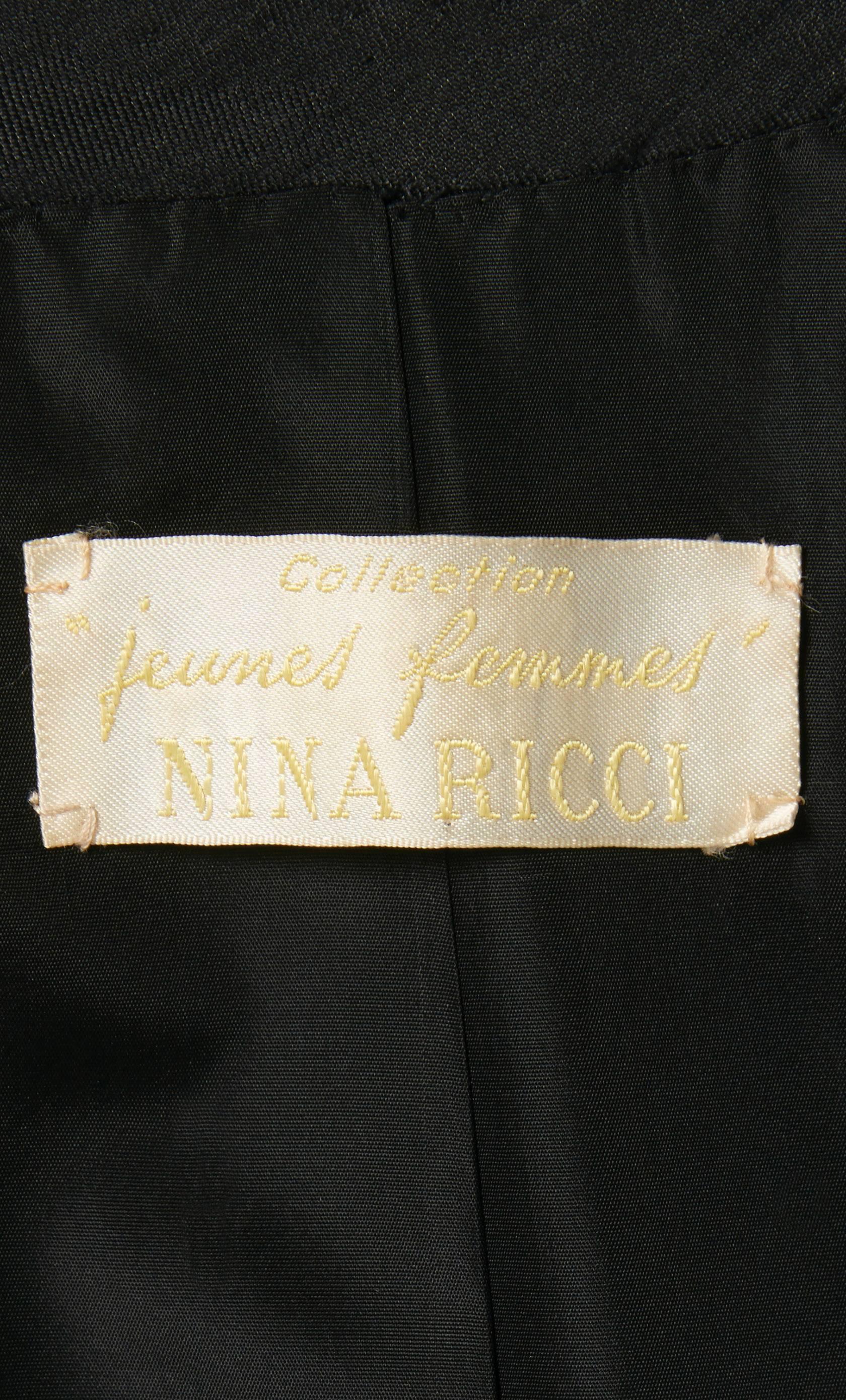 Nina Ricci black dress & coat, circa 1967 2