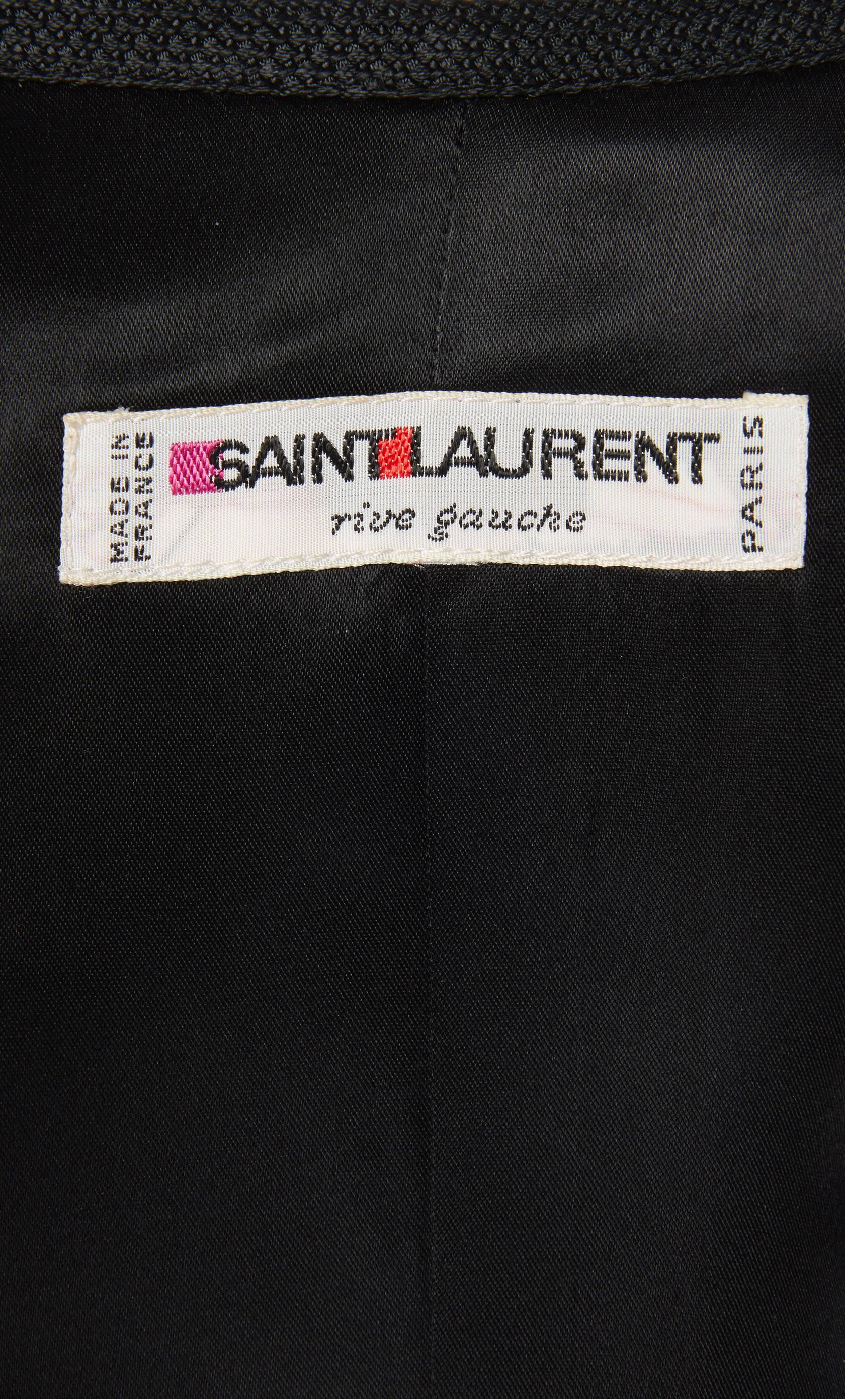 Women's Yves Saint Laurent black jacket, circa 1977