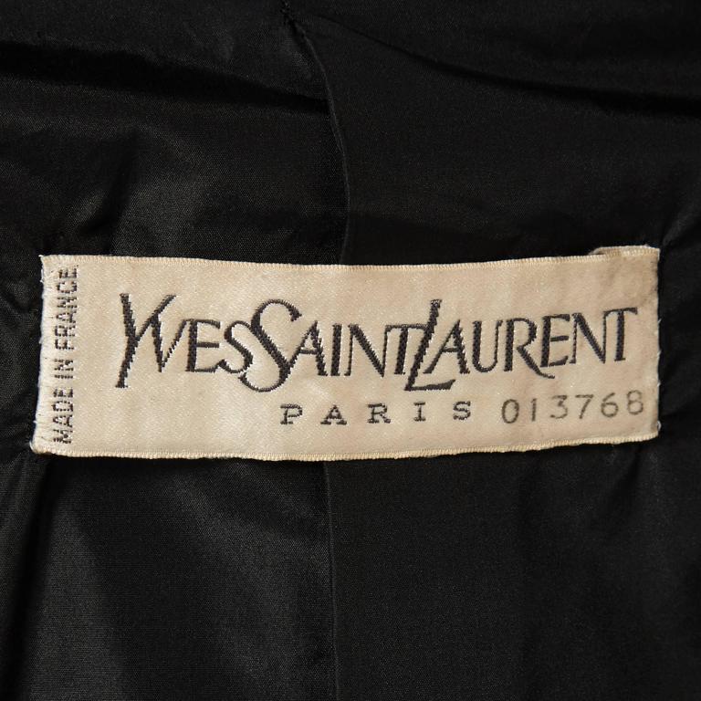 Yves Saint Laurent haute couture black leather and mink coat, Autumn ...