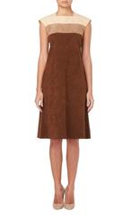 Mollie Parnis brown dress, circa 1965