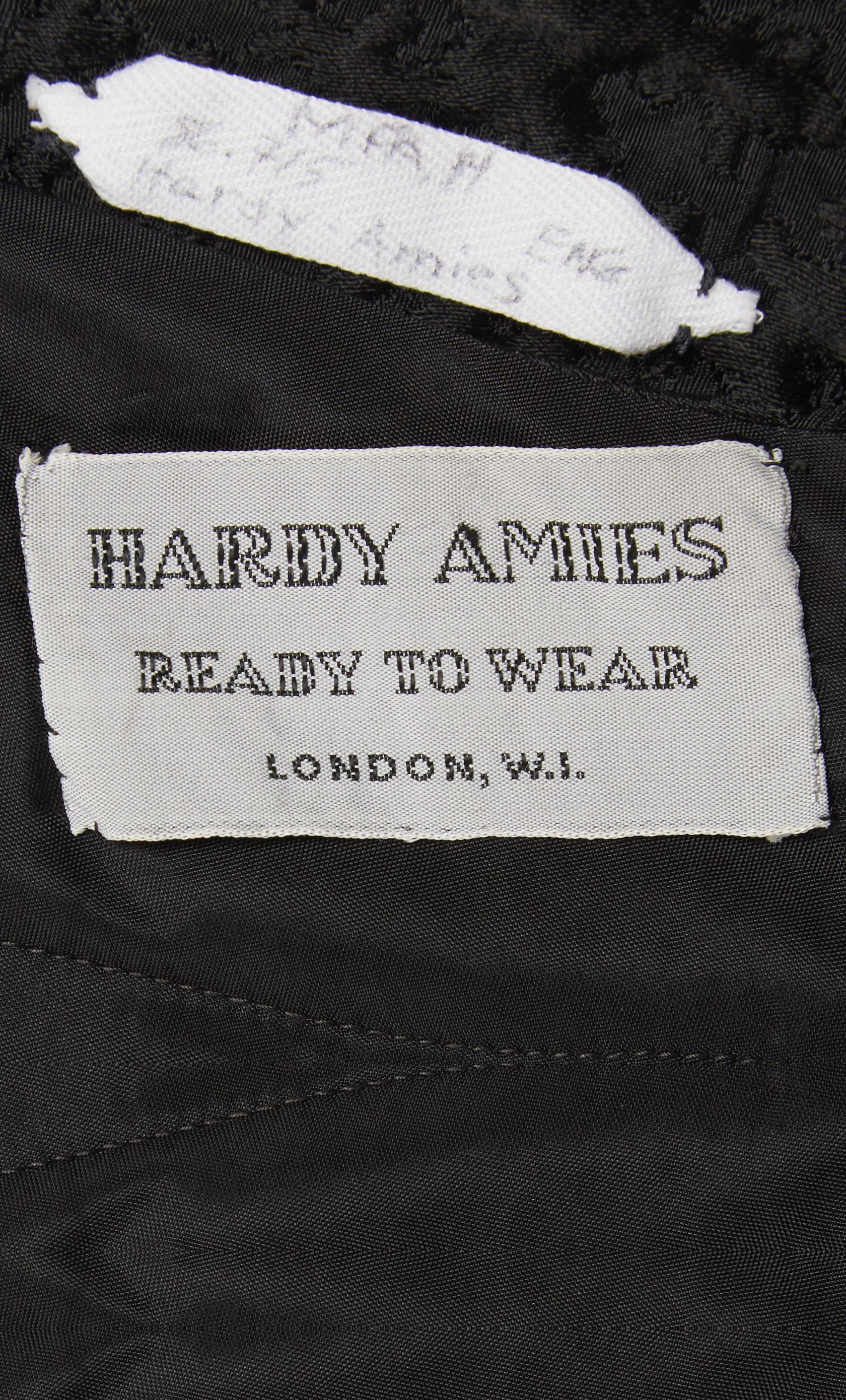 Women's Hardy Amies black dress, circa 1959 For Sale
