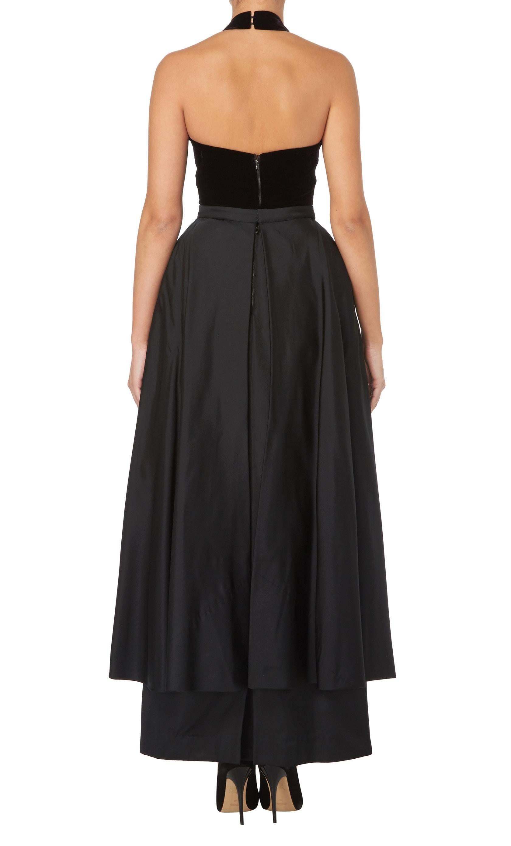Black Jacques Fath haute couture black skirt & top, circa 1953 For Sale