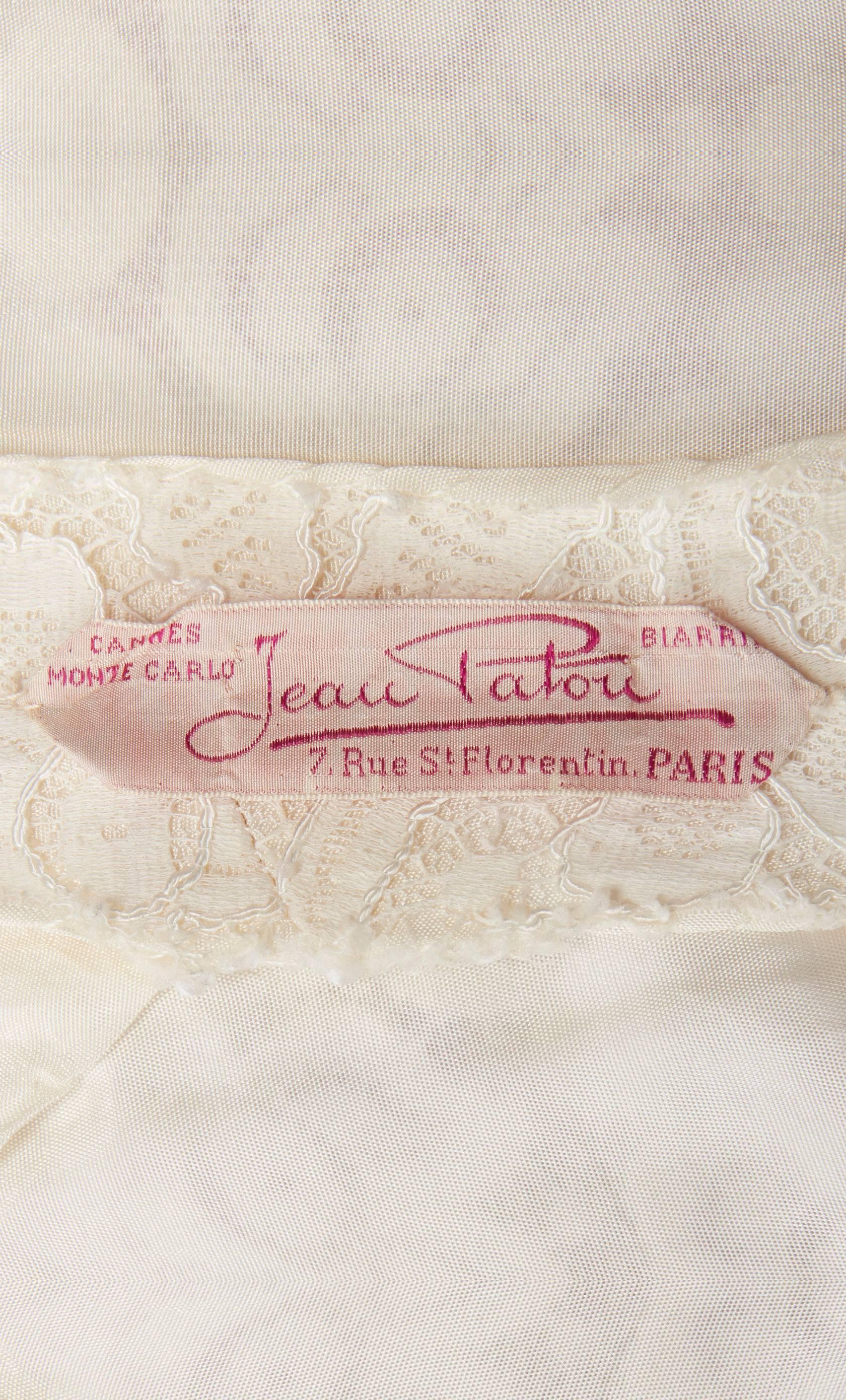 Women's Jean Patou Haute couture ivory dress, circa 1950