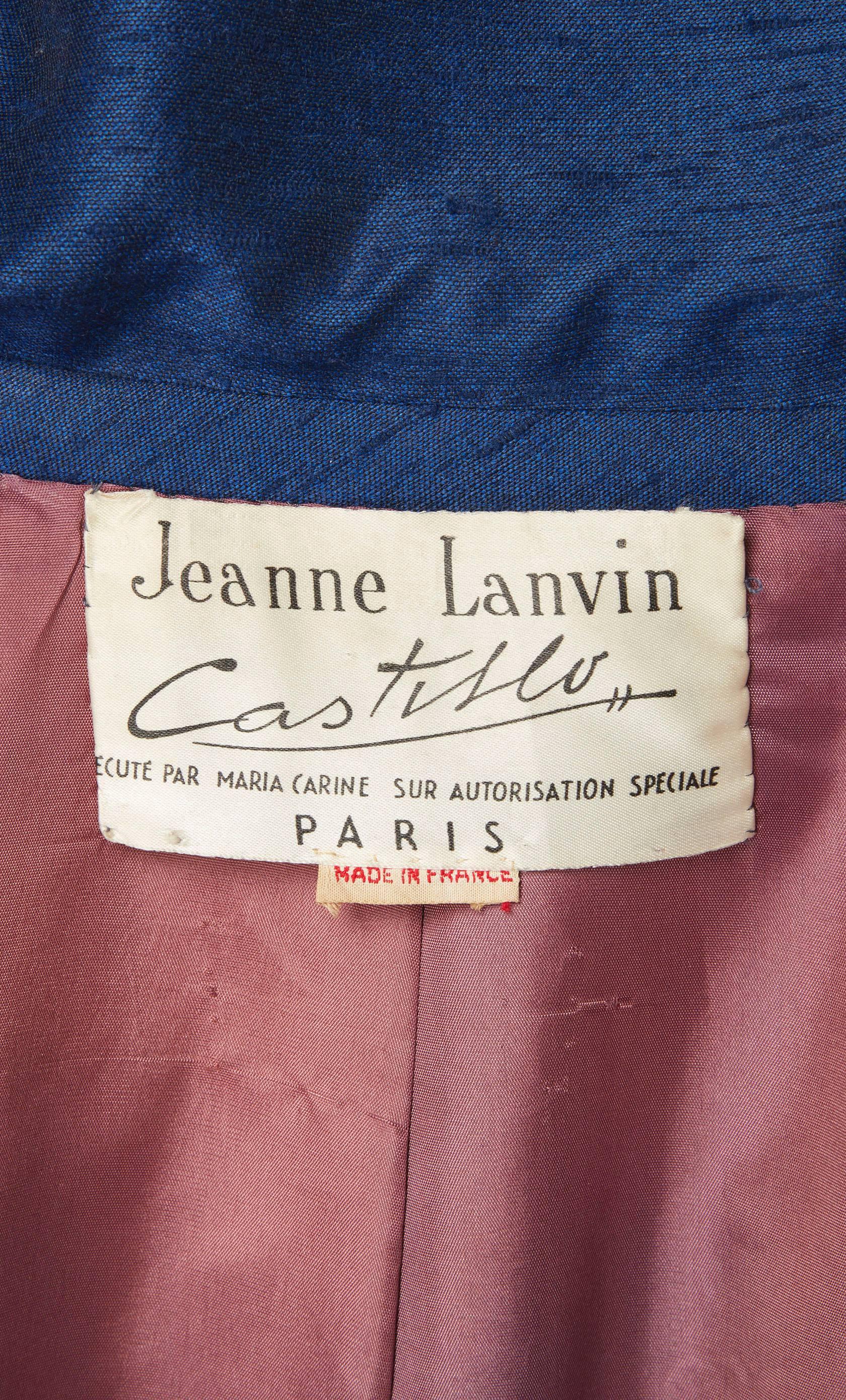 Women's Lanvin blue coat, circa 1959