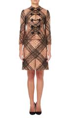 Lanvin haute couture brown tartan skirt suit, circa 1967