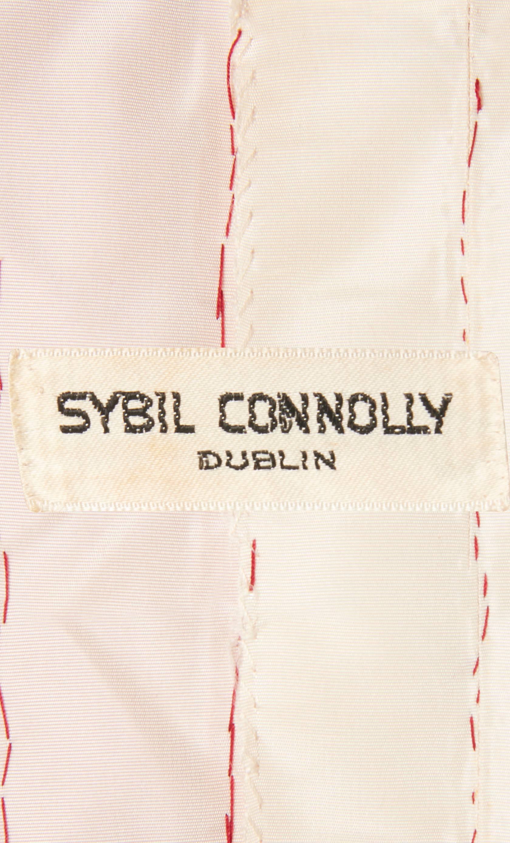 Women's Sybil Connolly burgundy dress, circa 1956 For Sale