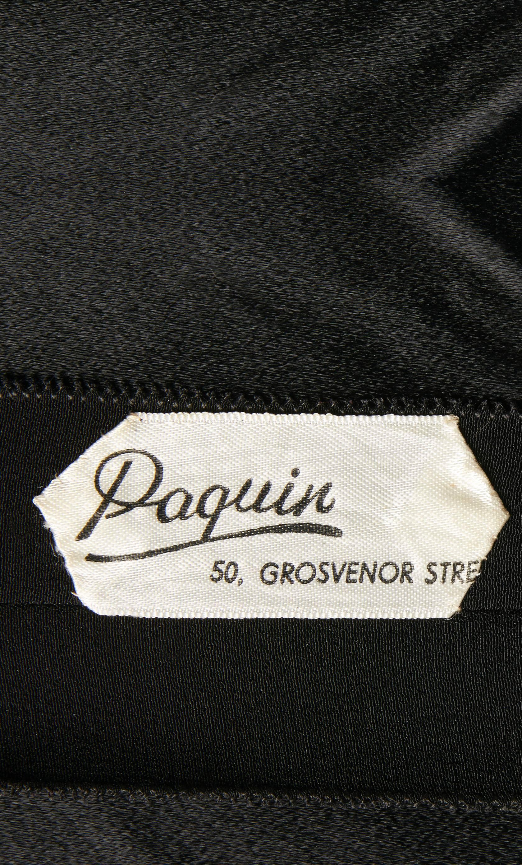 Women's Paquin Haute couture black dress, circa 1960