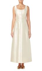 Malcolm Starr ivory silk dress, circa 1965
