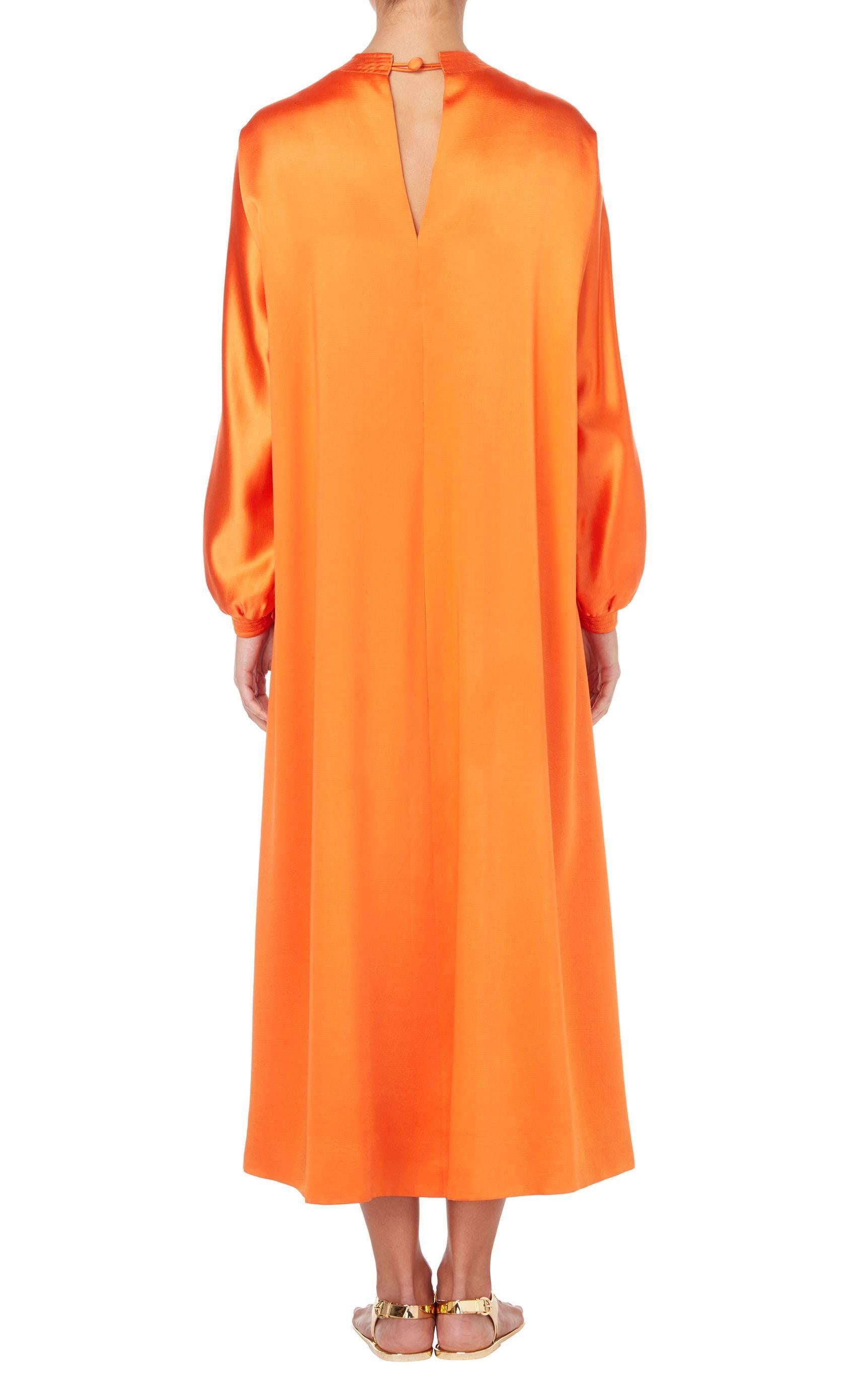 Orange Givenchy orange silk kaftan, circa 1967 For Sale
