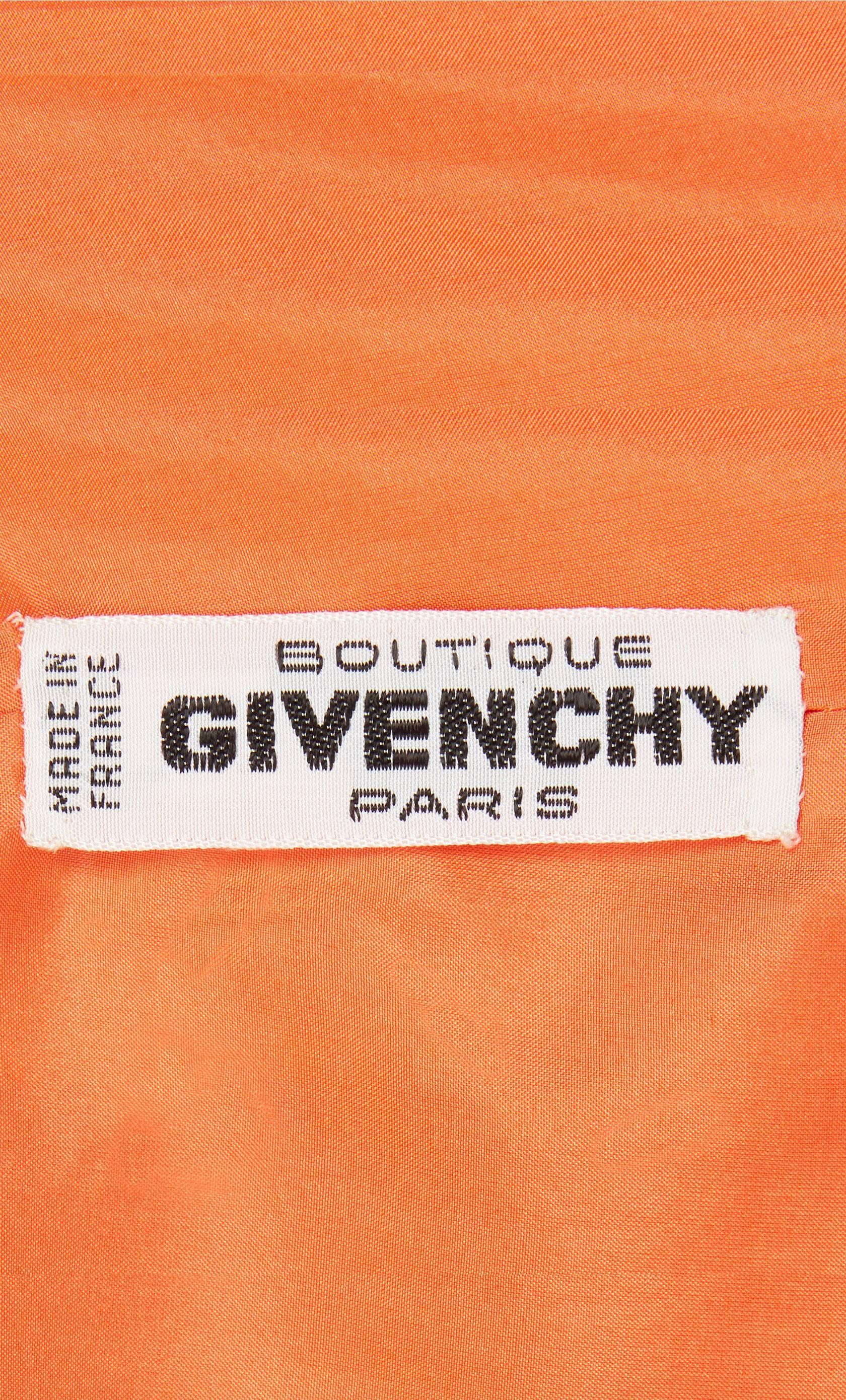 Women's Givenchy orange silk kaftan, circa 1967 For Sale