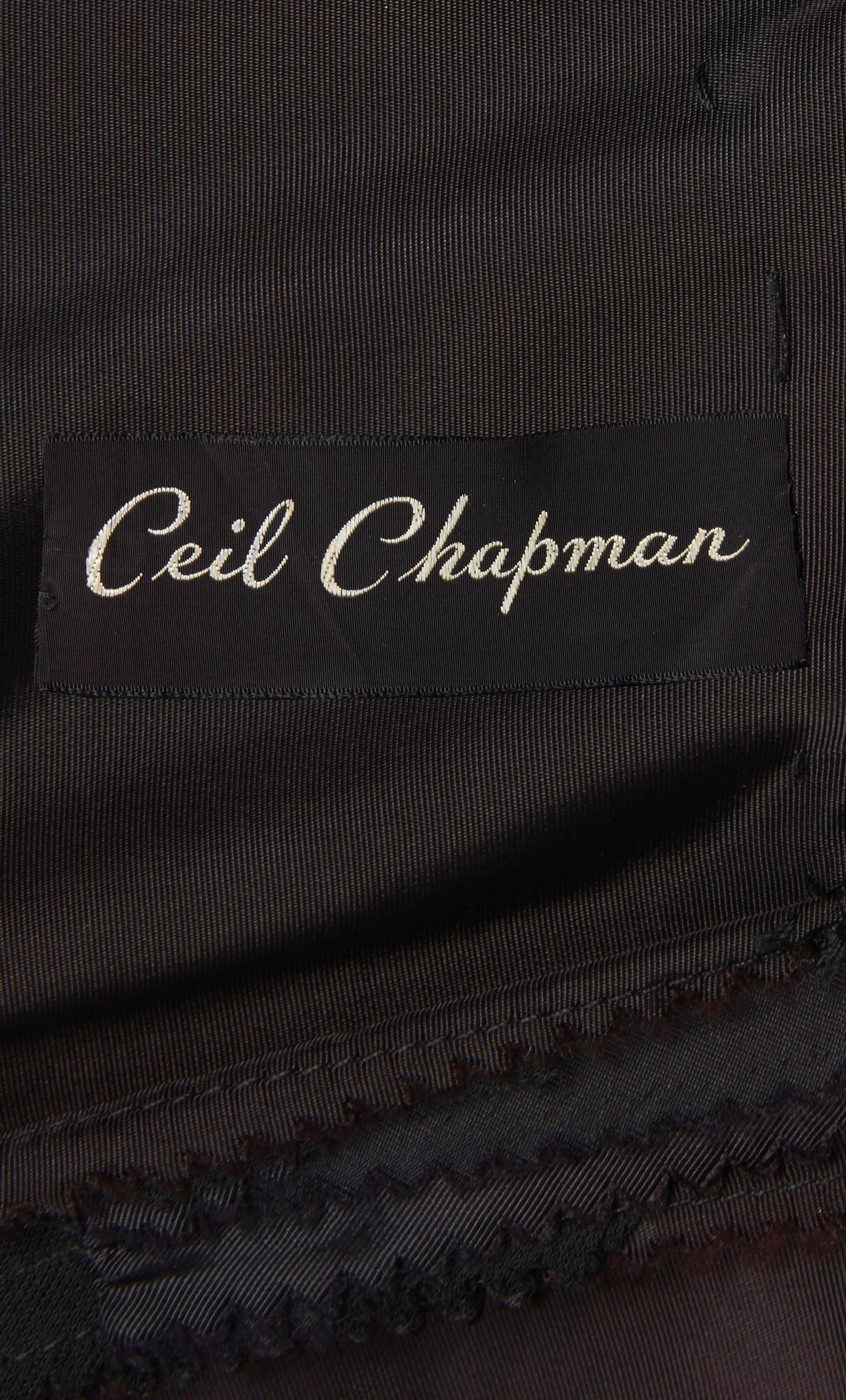 Women's Ceil Chapman black silk jersey dress, circa 1958 For Sale
