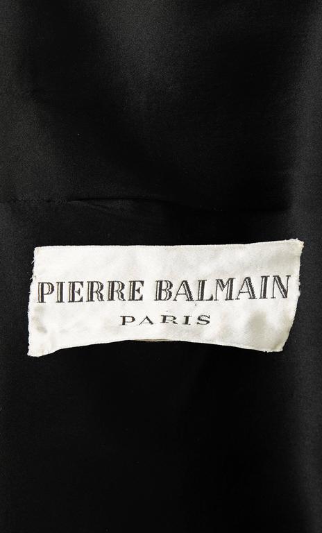Pierre Balmain Haute couture black wool dress, circa 1962 at 1stDibs