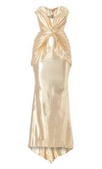 Vintage Thierry Mugler gold gown, circa 1980