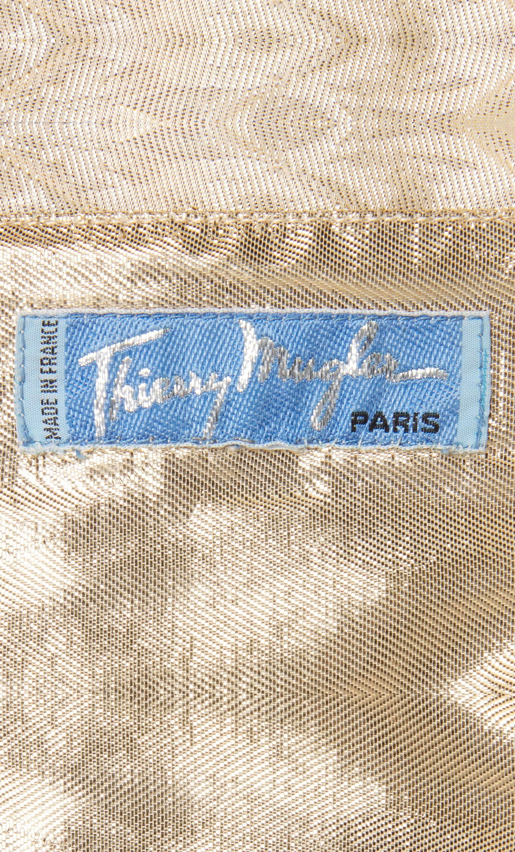 Thierry Mugler gold gown, circa 1980 1