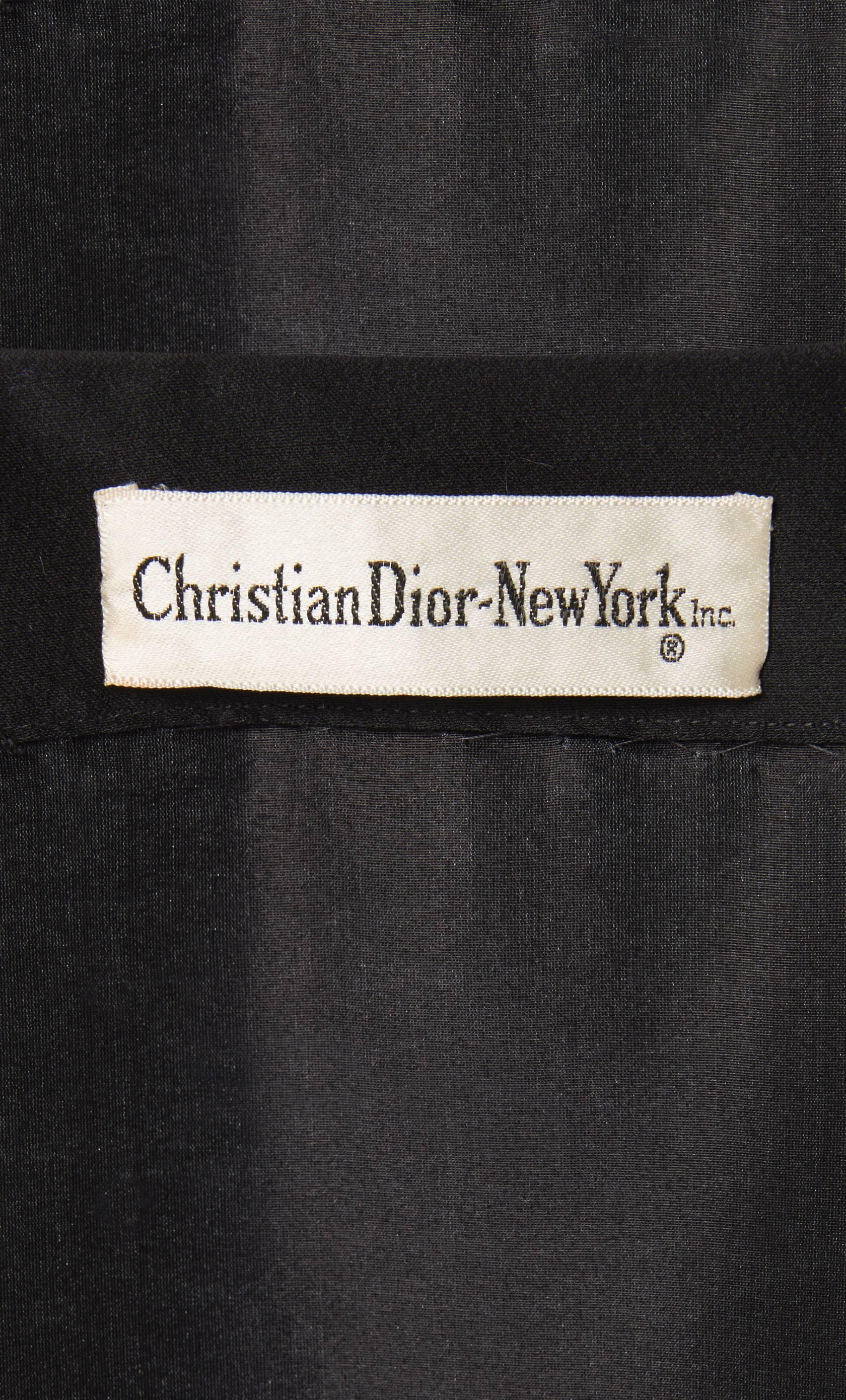 Women's Dior black dress, circa 1956