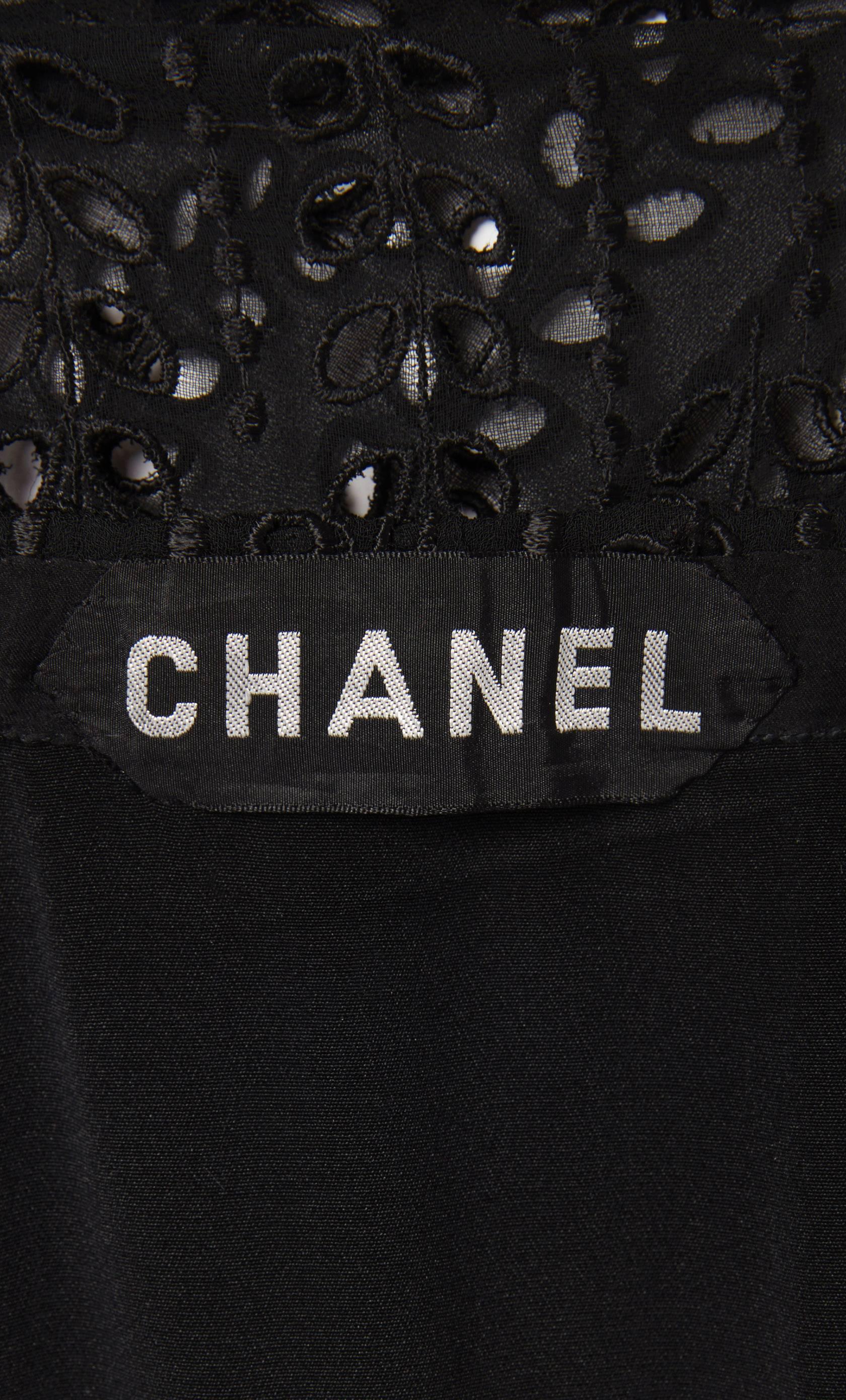 Women's Chanel haute couture black gown, circa 1974