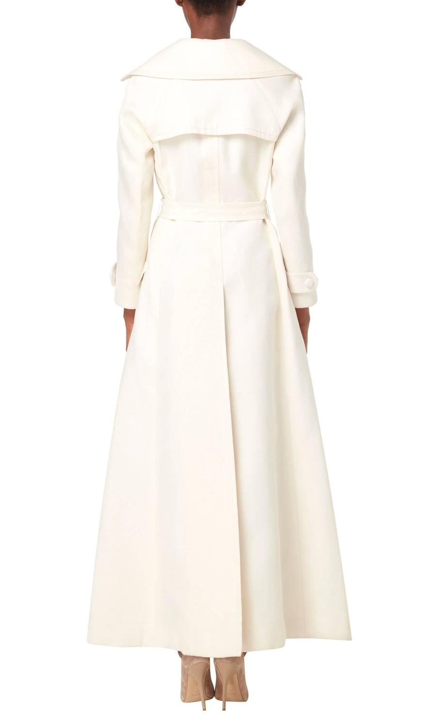Dior white trench coat, circa 1970 For Sale at 1stdibs