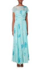 Norman Hartnell floral dress, circa 1949