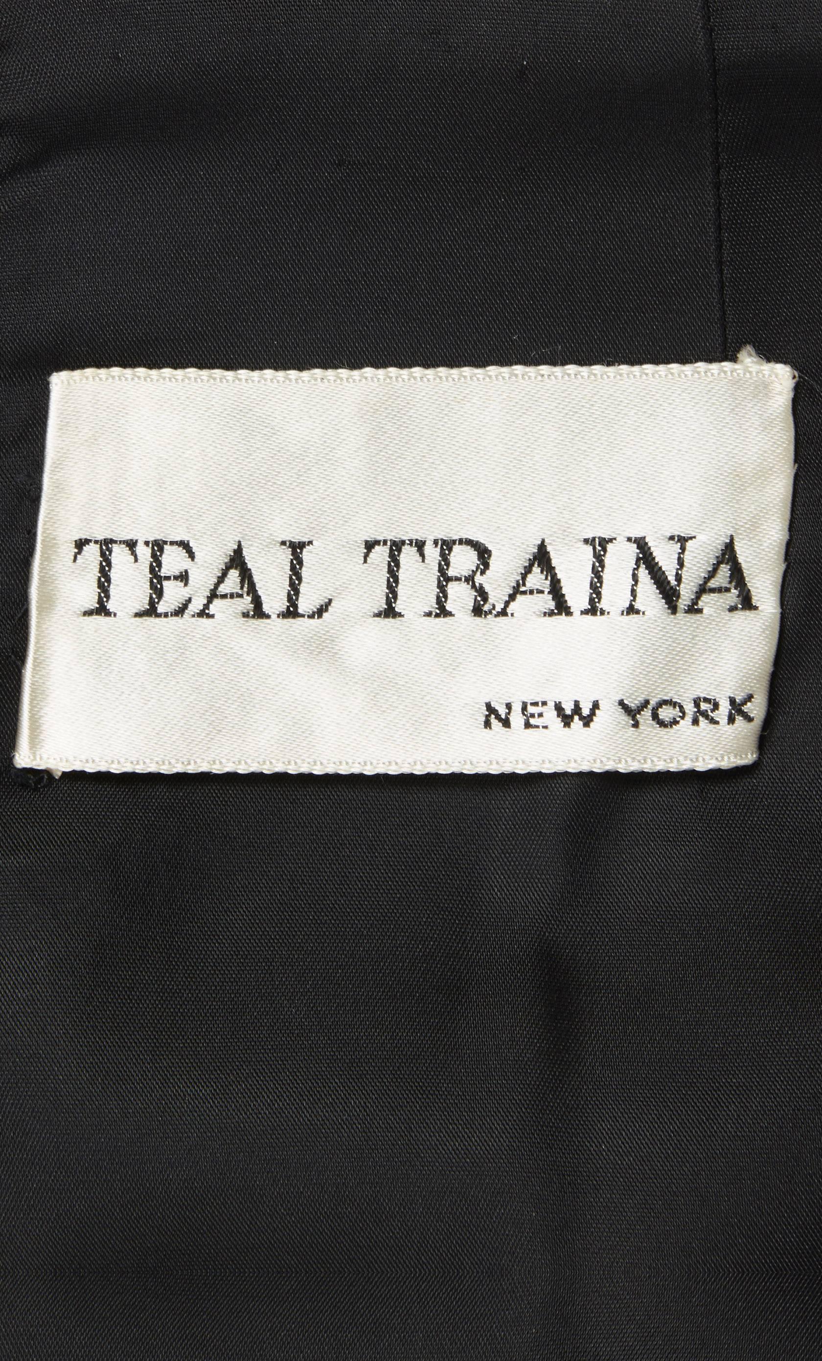 Women's Teal Traina black dress, circa 1968 For Sale