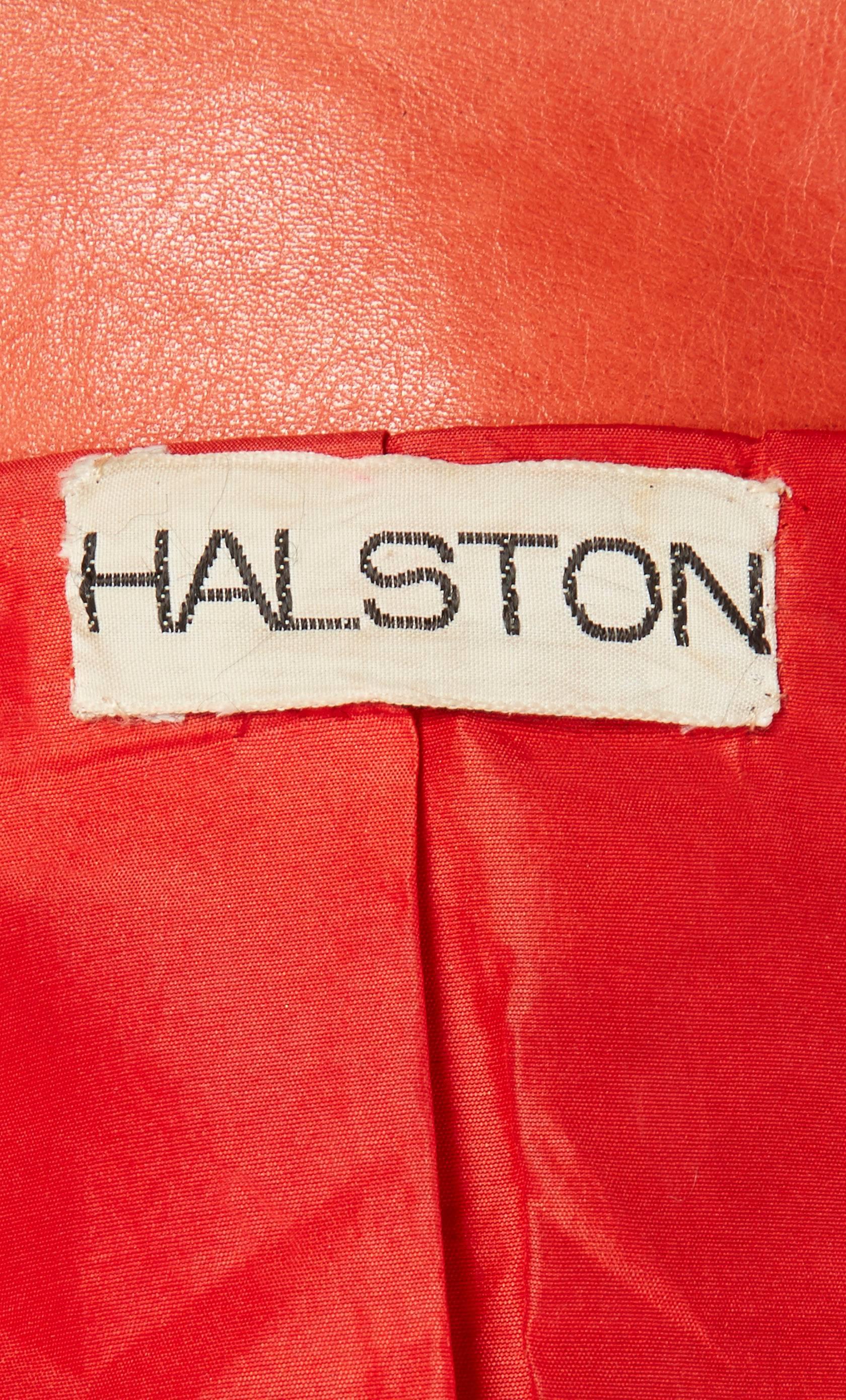 Women's Halston red coat, circa 1970