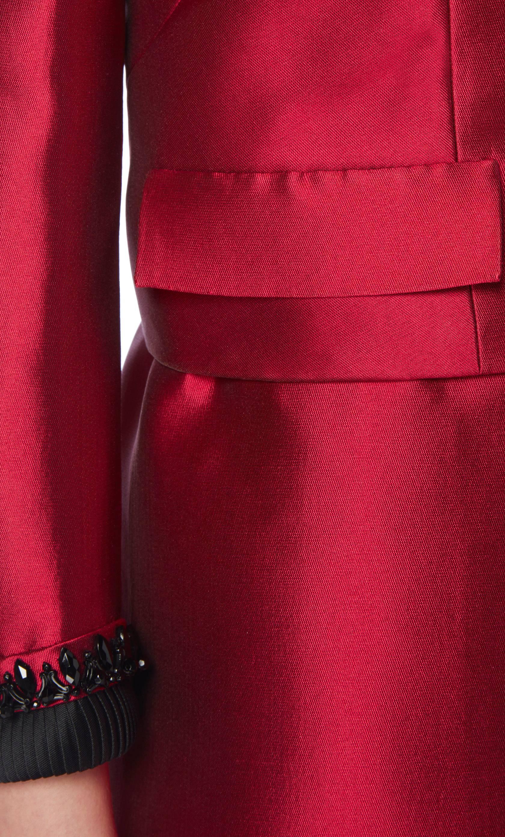 Pierre Balmain haute couture red dress suit, circa 1966 For Sale 1