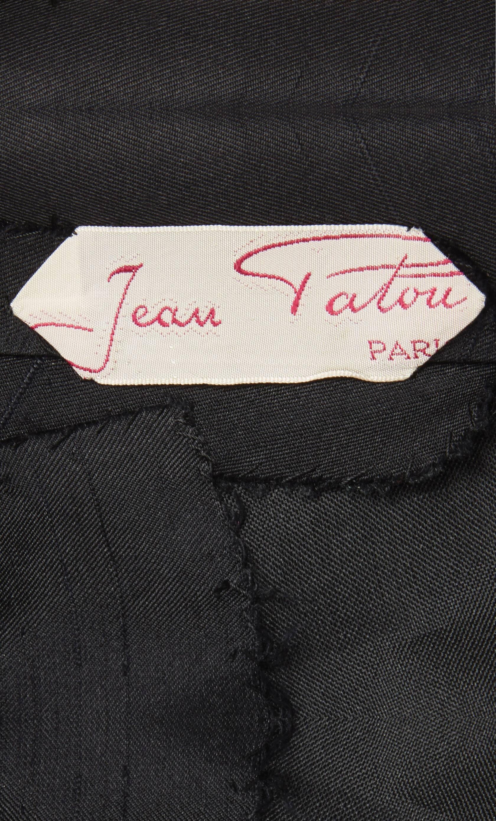 Women's Jean Patou haute couture black dress, circa 1958