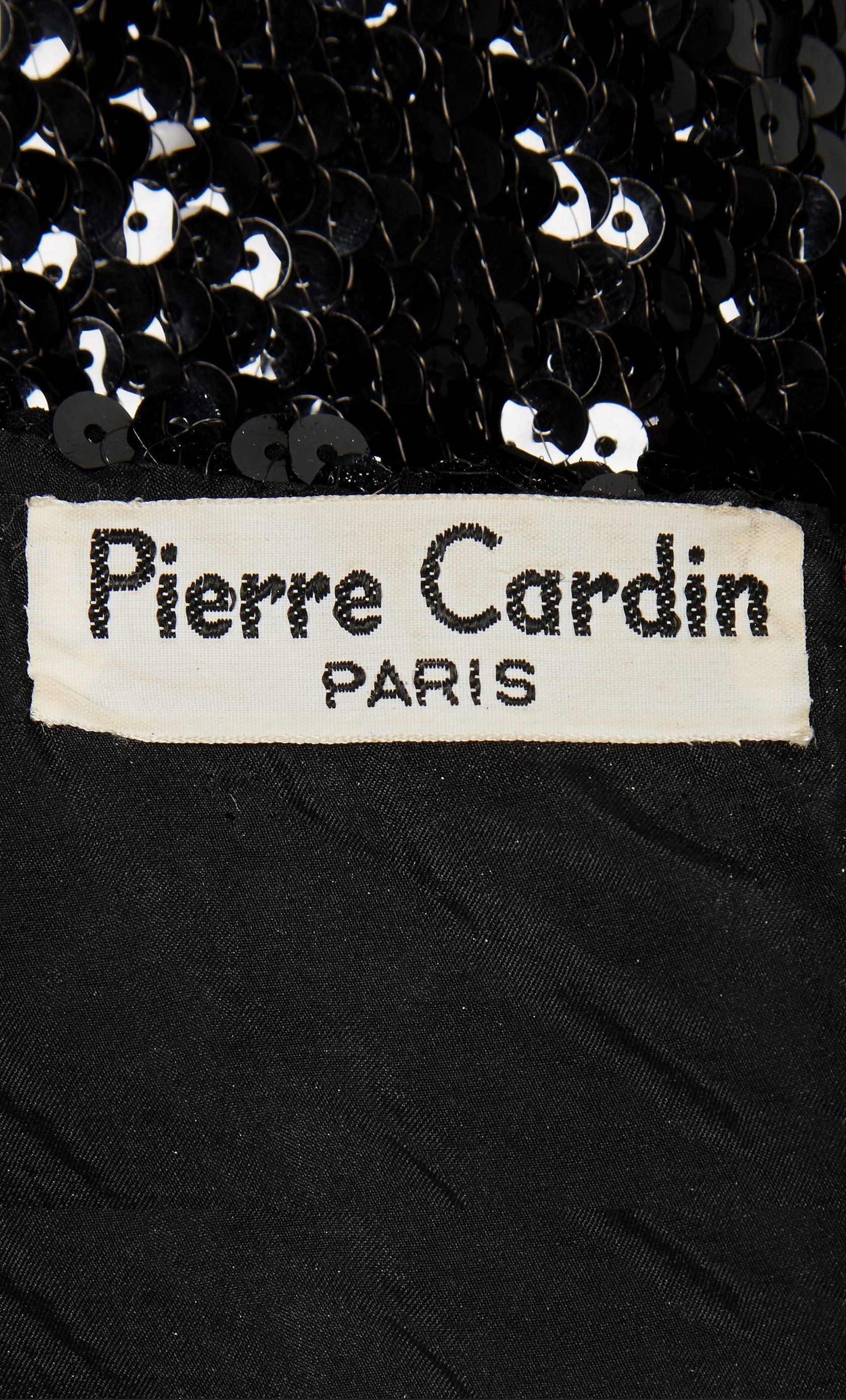 Women's or Men's Pierre Cardin haute couture black evening ensemble, Spring/Summer 1987