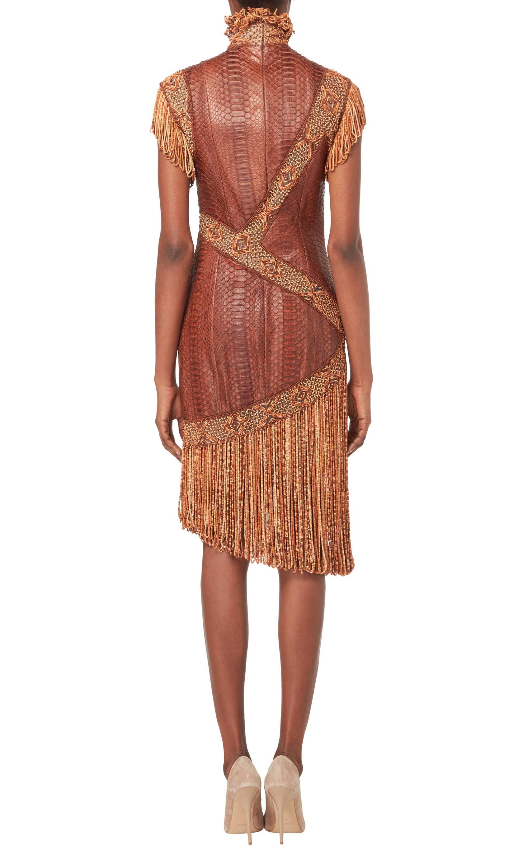 Brown Givenchy snakeskin dress, Spring/Summer 2001 For Sale