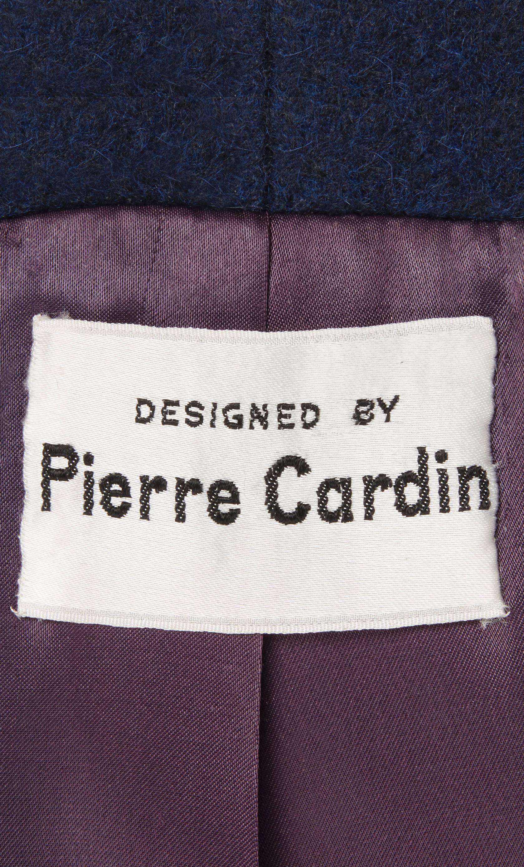 Women's Pierre Cardin navy coat, circa 1959