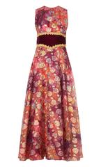 Great Unknown maroon & gold dress, circa 1968