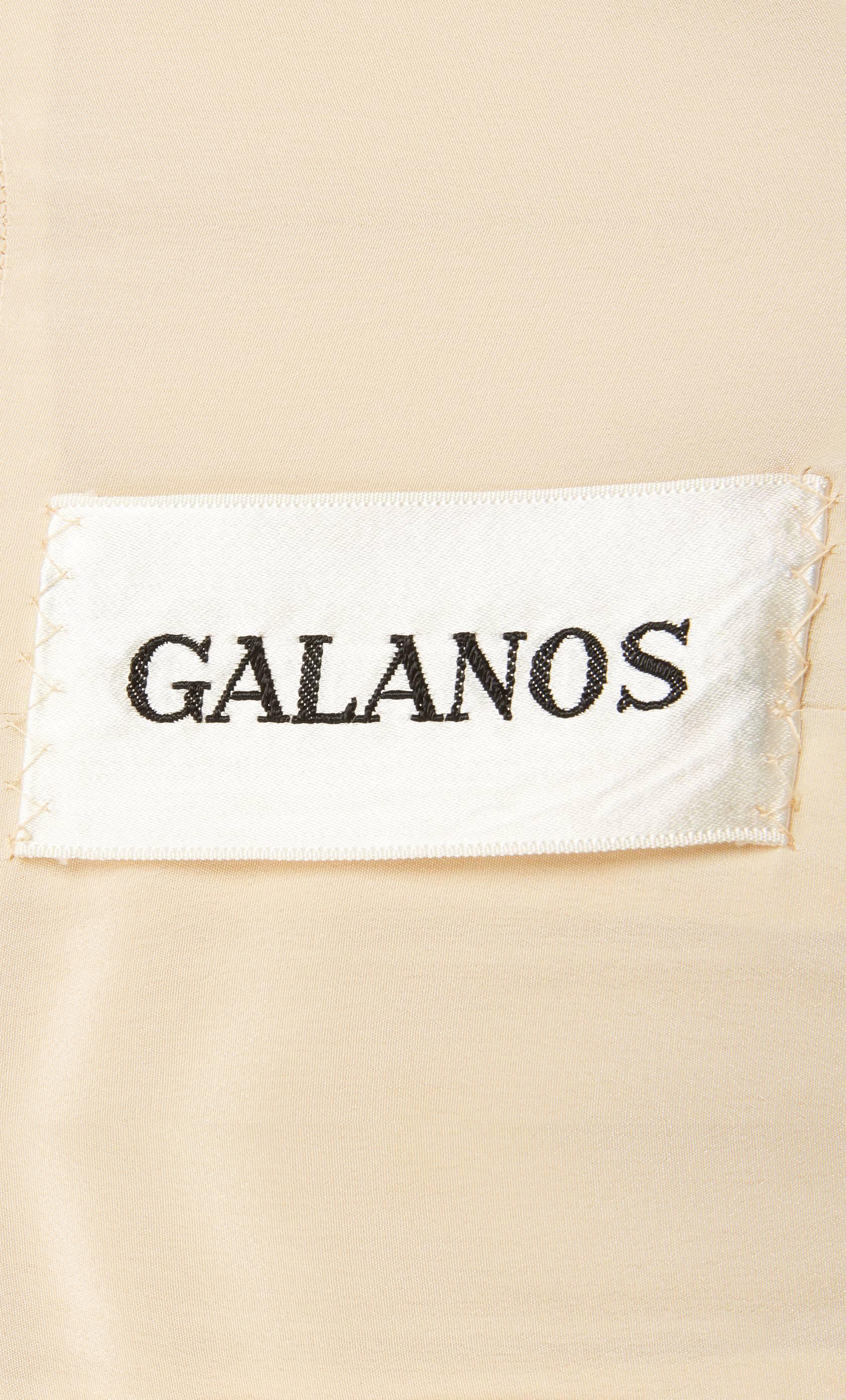 Women's Galanos apricot dress, circa 1970