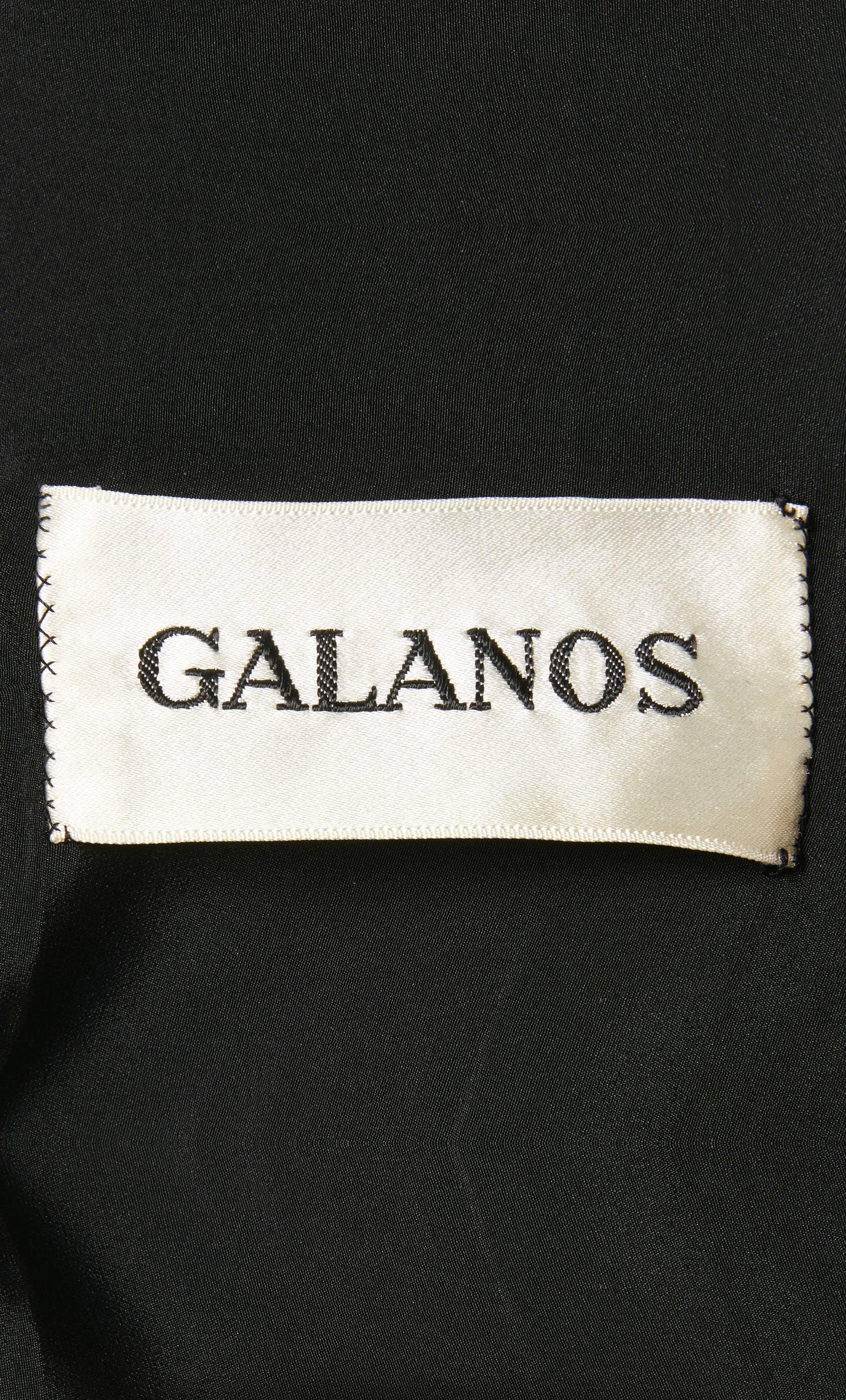 Galanos black dress, circa 1968 In Excellent Condition For Sale In London, GB