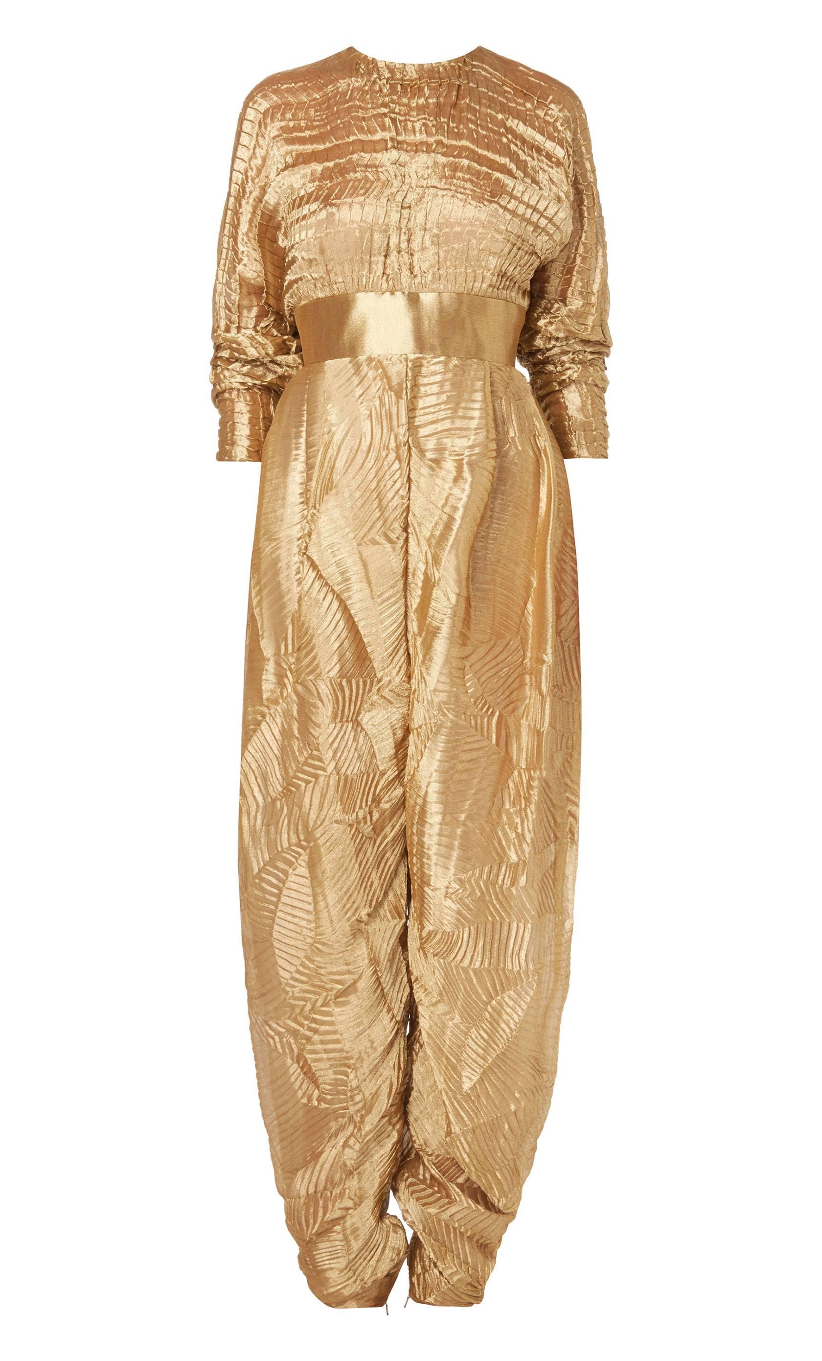 Paco Rabanne haute couture gold jumpsuit 
cape, Spring/Summer 1994