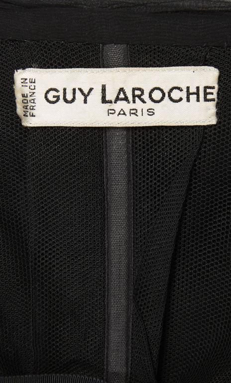 Guy Laroche haute couture black dress, circa 1961 For Sale at 1stDibs