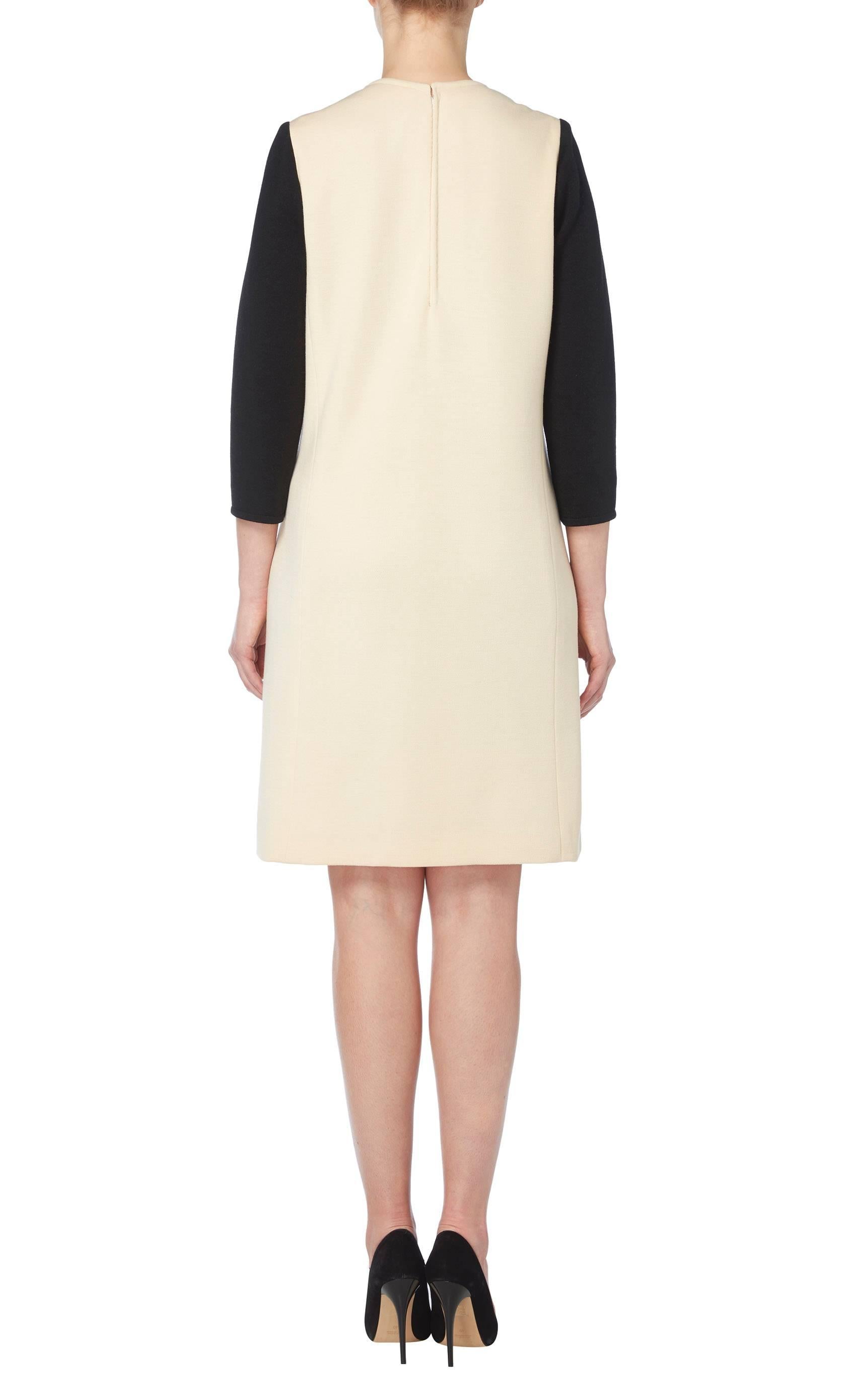 Givenchy ivory & black dress, circa 1965 In Good Condition In London, GB