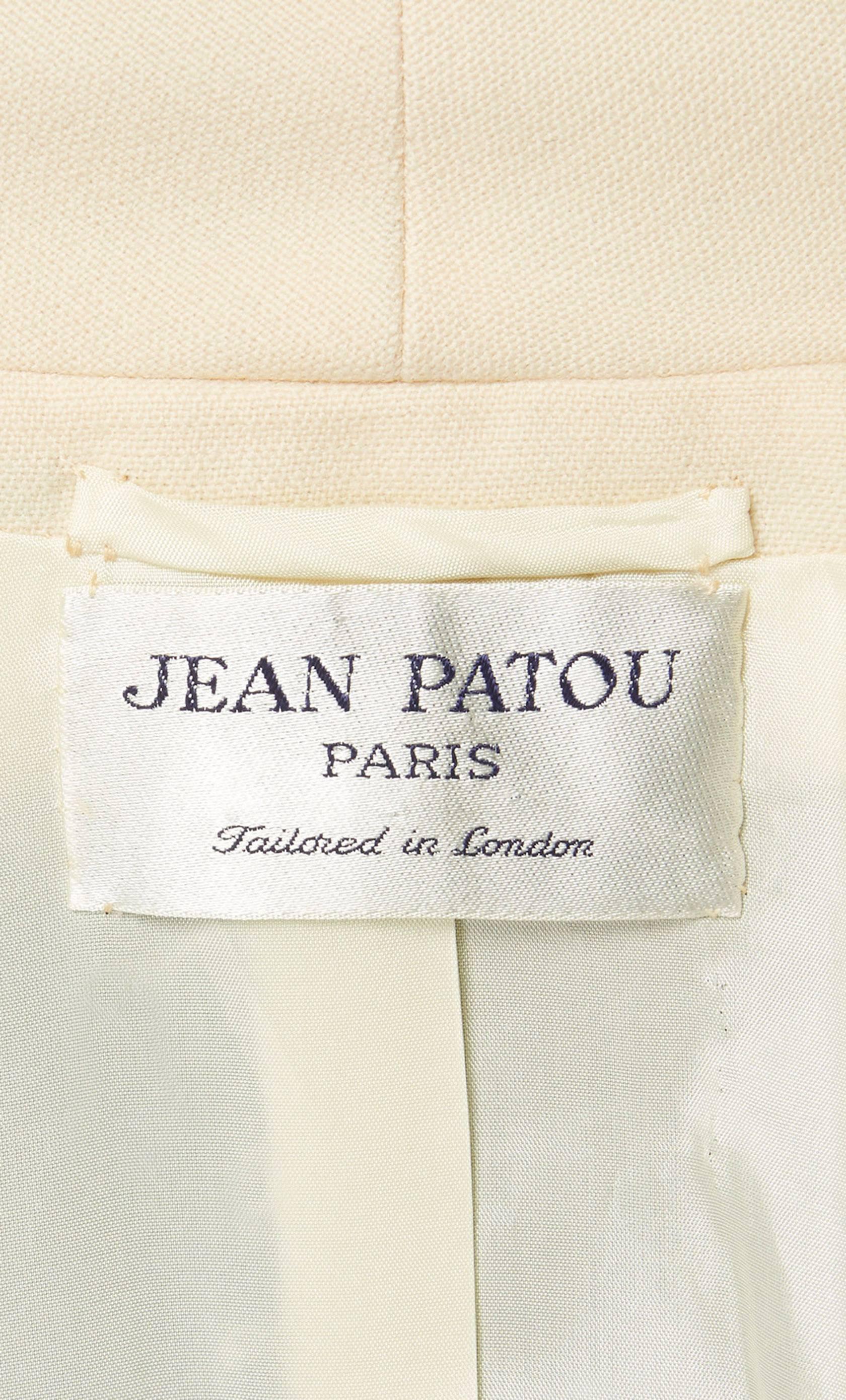 Women's Jean Patou navy & ivory suit, circa 1965