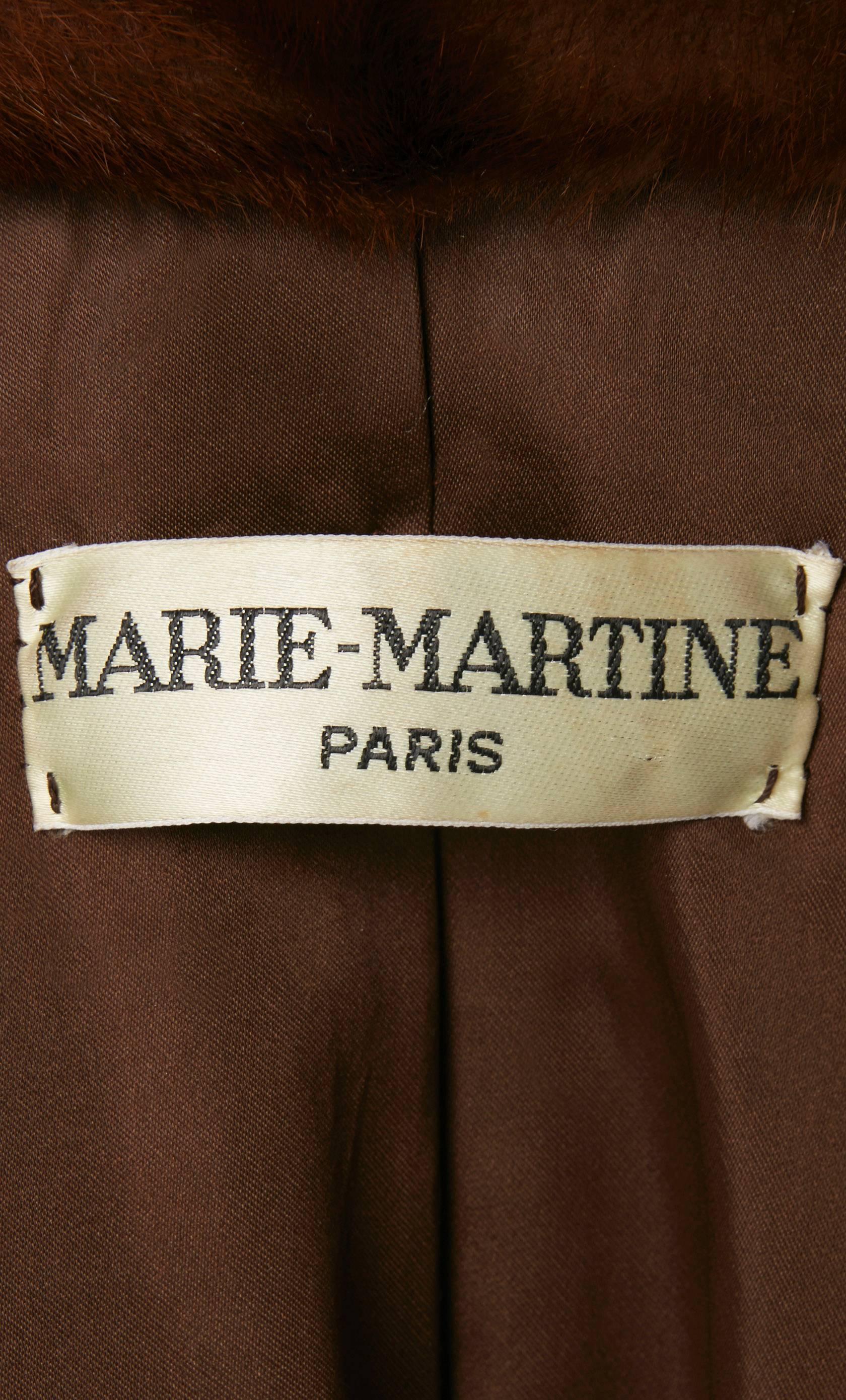 Marie Martine brown mink coat, circa 1960 1