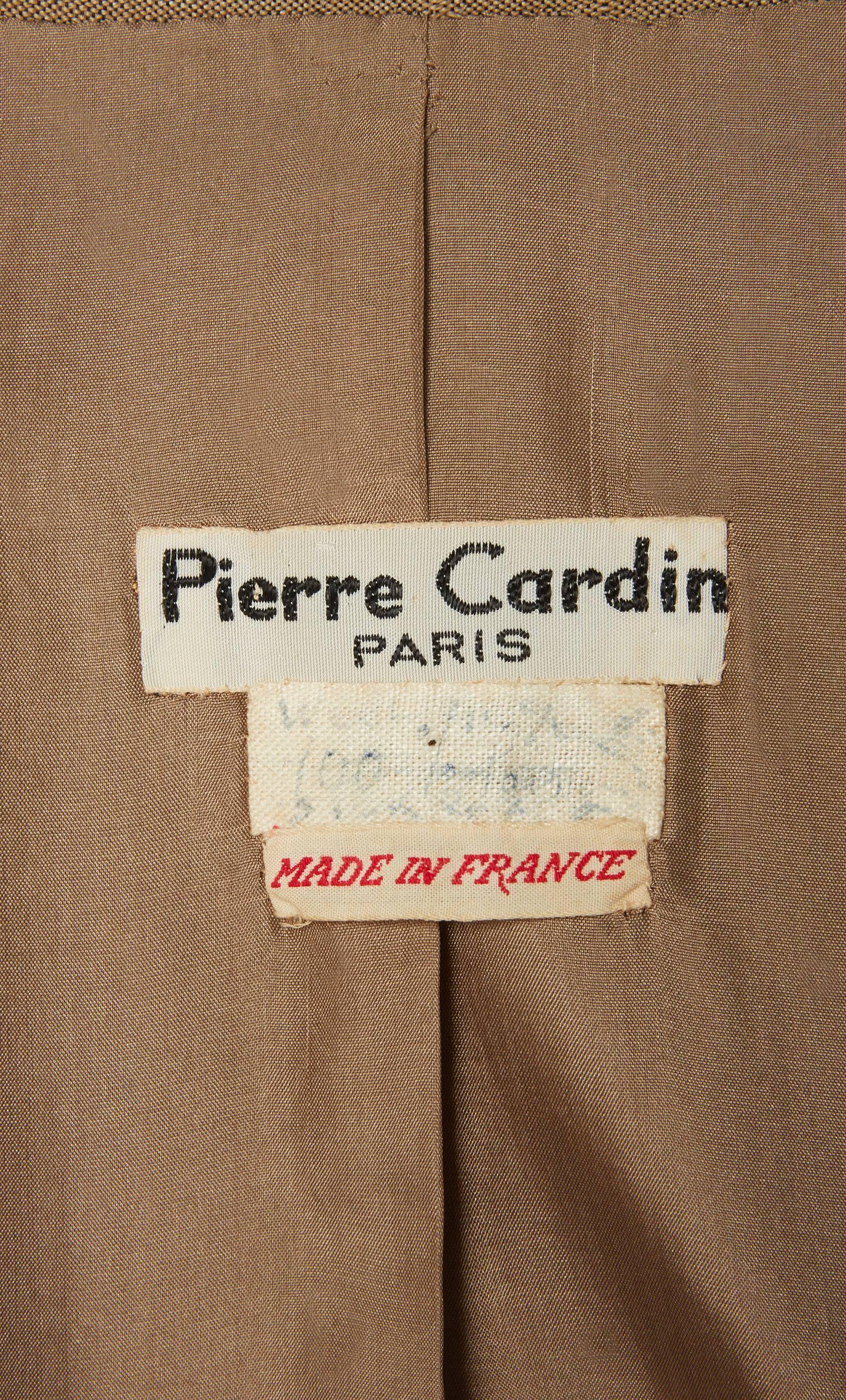 Women's Pierre Cardin haute couture brown skirt suit, circa 1961 For Sale