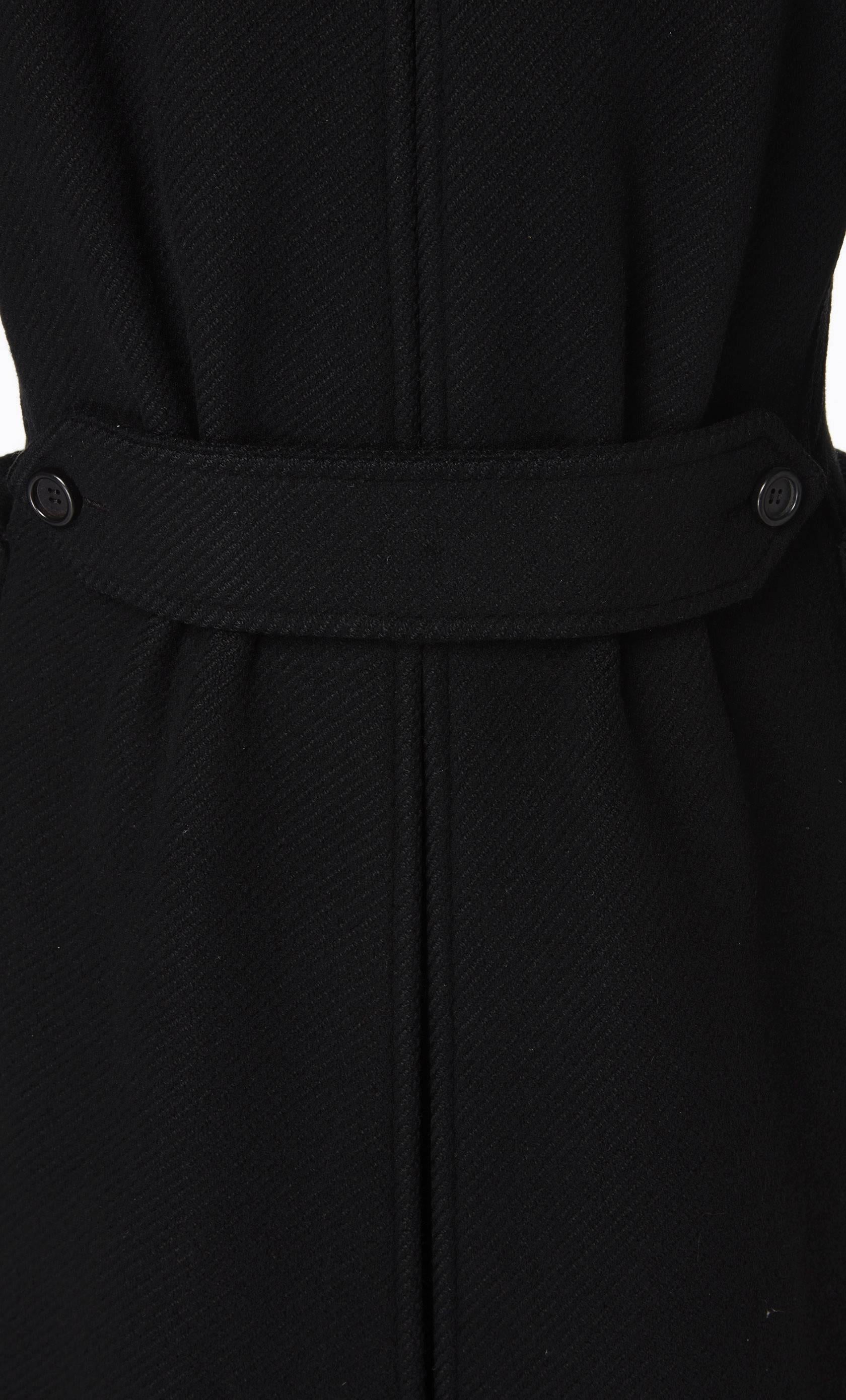 Courrèges black coat, circa 1970 In Excellent Condition In London, GB